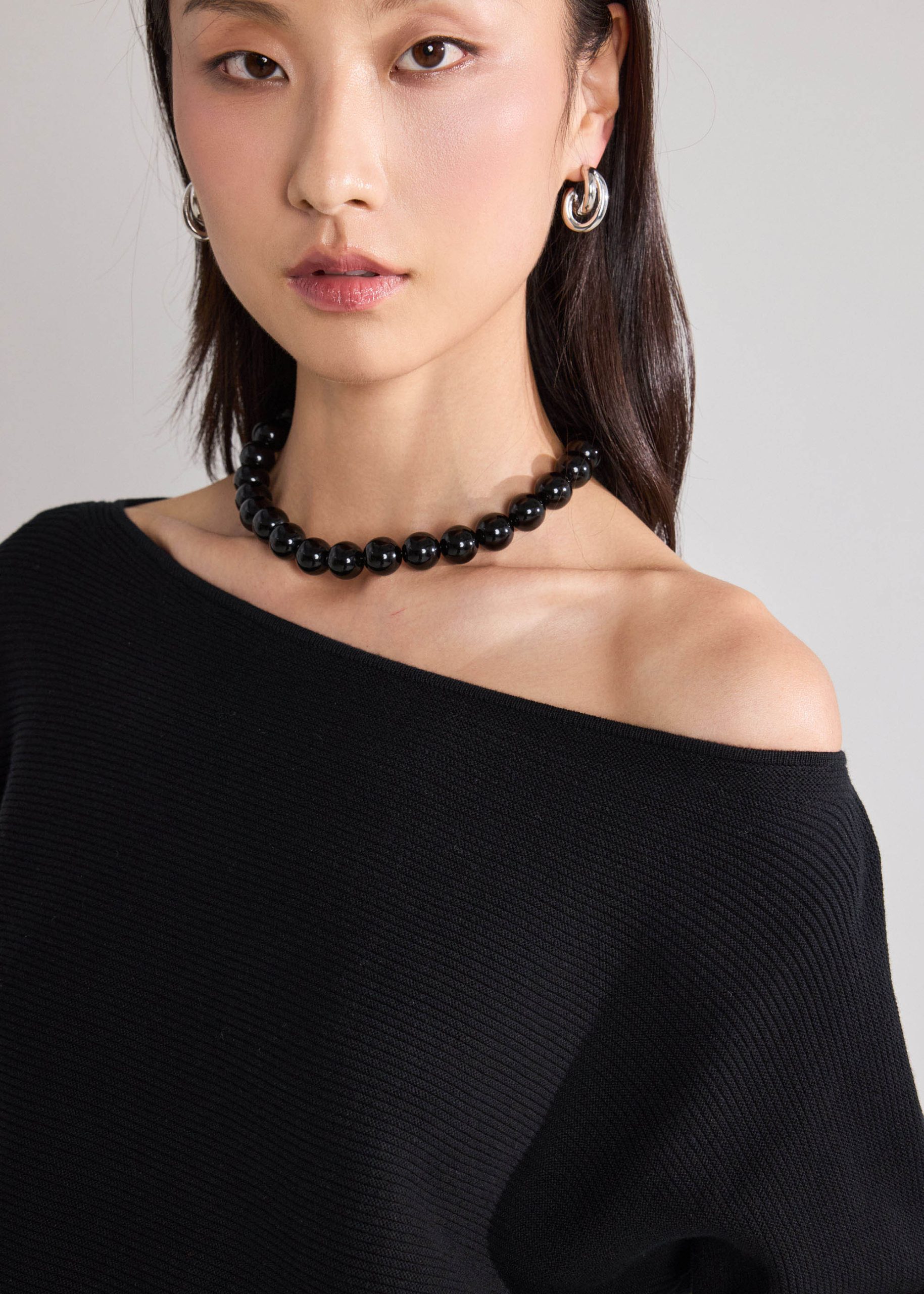 Knit Asymmetric Puff Sleeve Top - Image 27