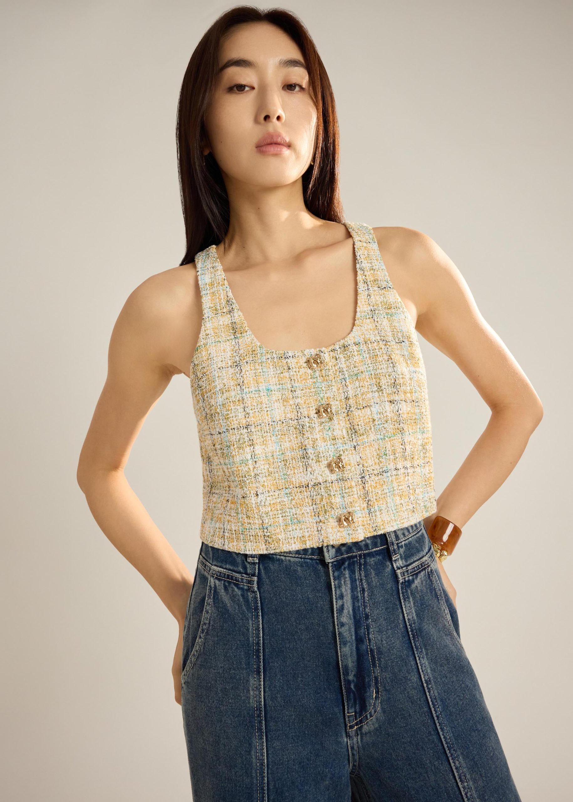 Tweed Boxy Shell Top - Image 7