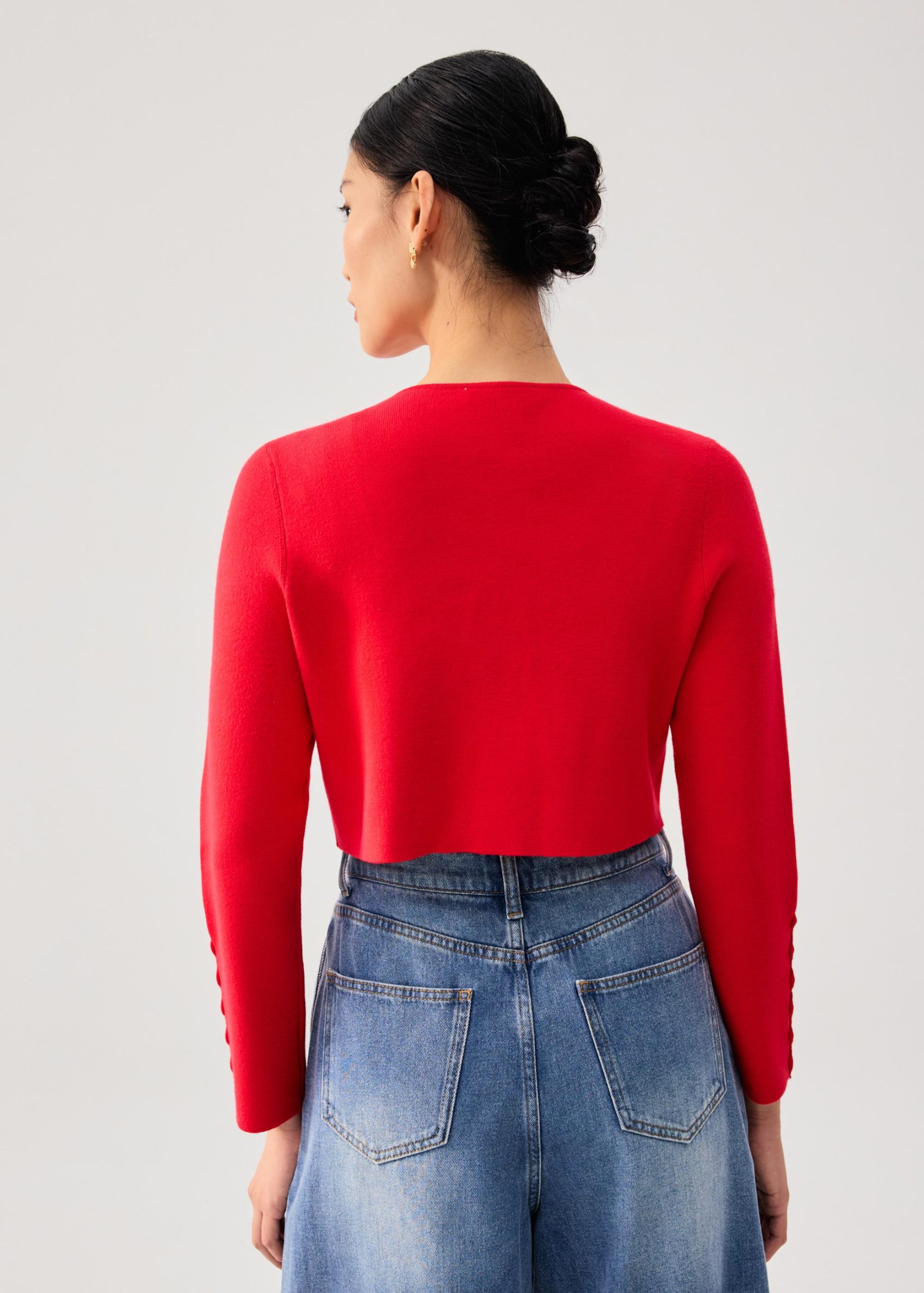 Malee Boxy Knit Scallop Edge Cardigan - Image 28