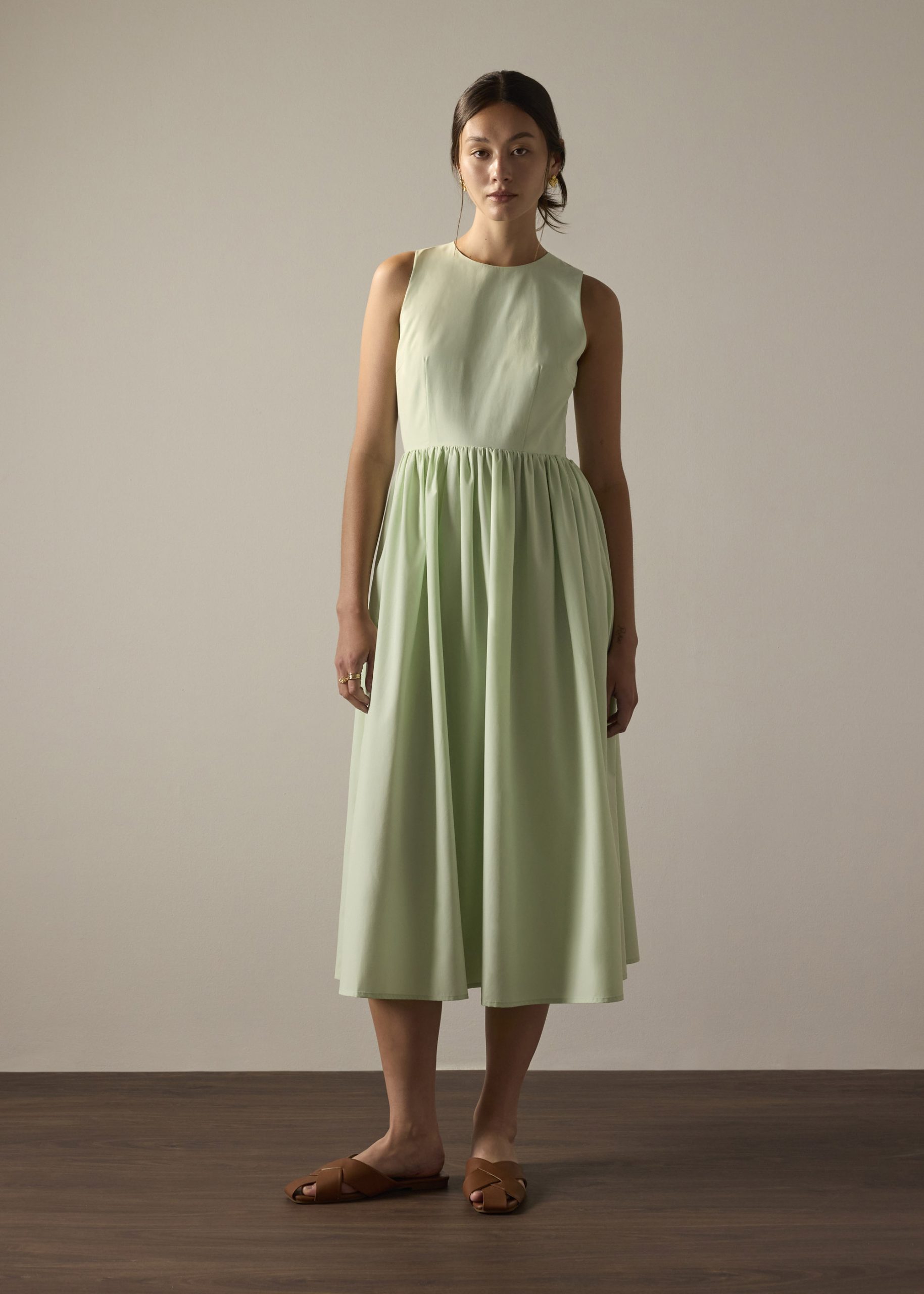 Cotton Open Back Tie Dress - Image 13