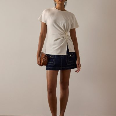 Jersey Twist Knot Long Tee