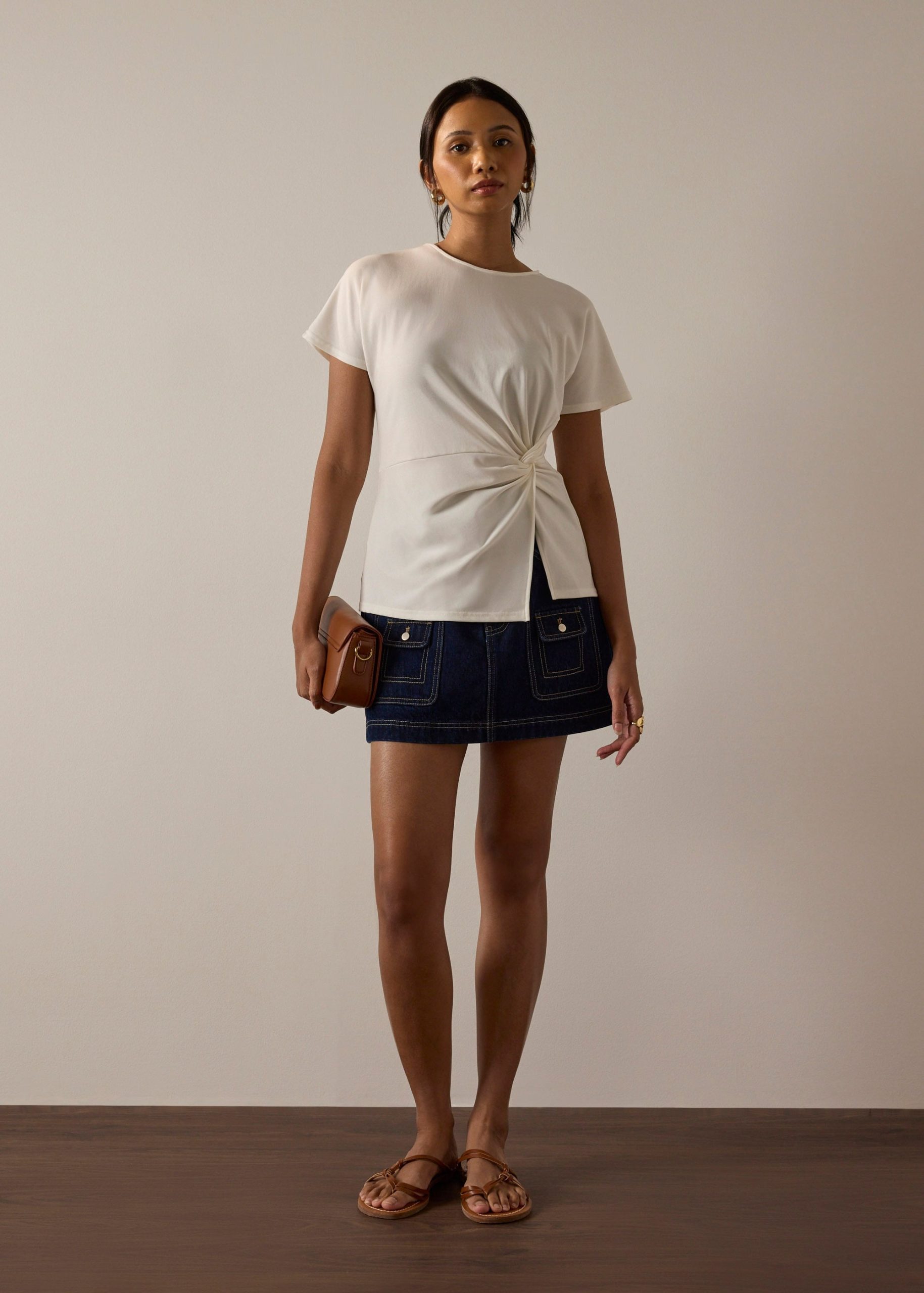 Jersey Twist Knot Long Tee
