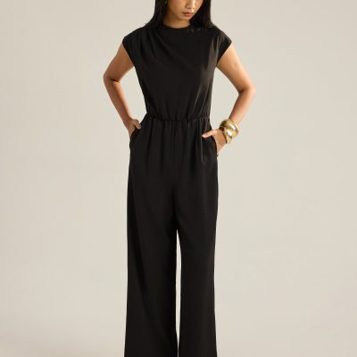 Anaz Leggy??Mock Neck Jumpsuit
