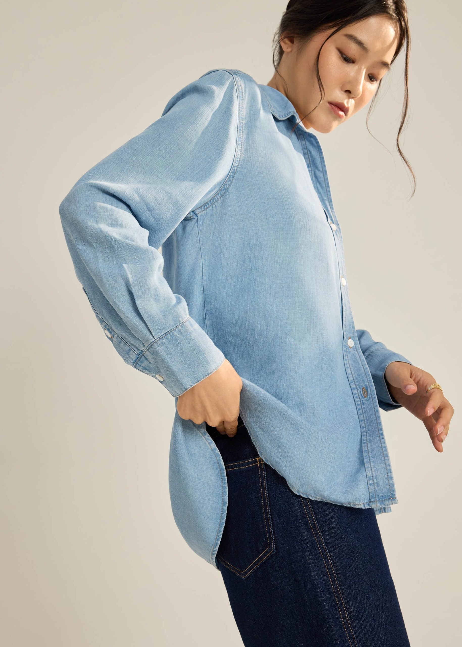 Ayu Lyocell Chambray Relaxed Shirt - Image 3