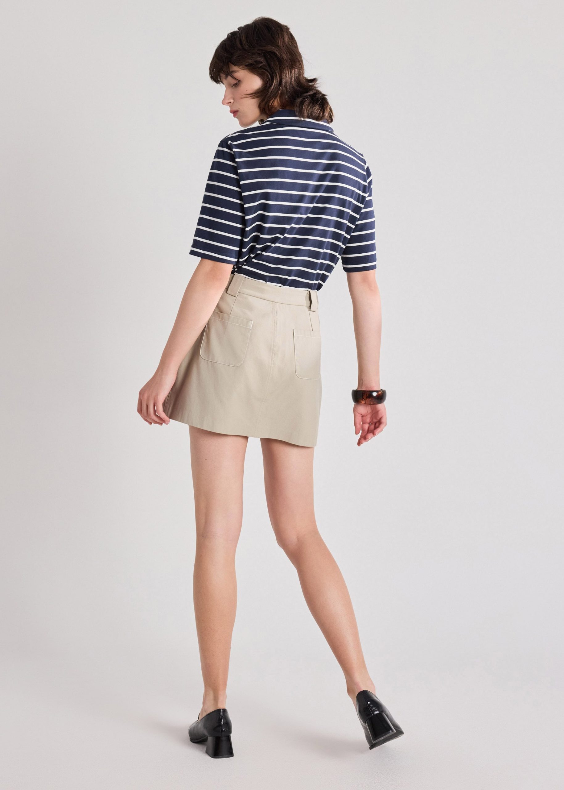 Contrast Stitch Mini Skirt - Image 10