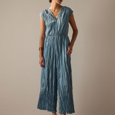 Crinkle Pleats Jumpsuit