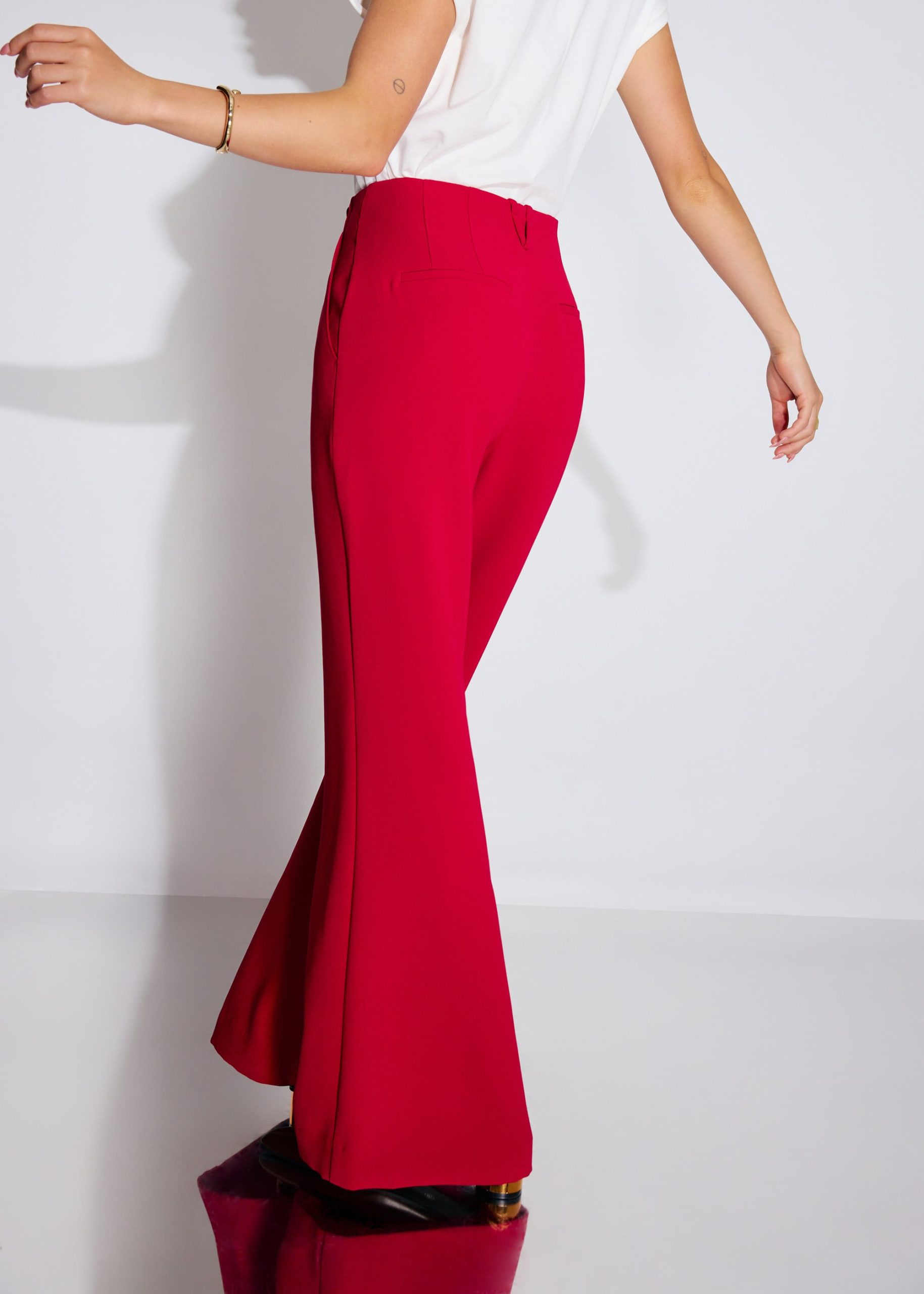 PETITE Leggy??Pvara Crepe Kick Flare Pants - Image 10