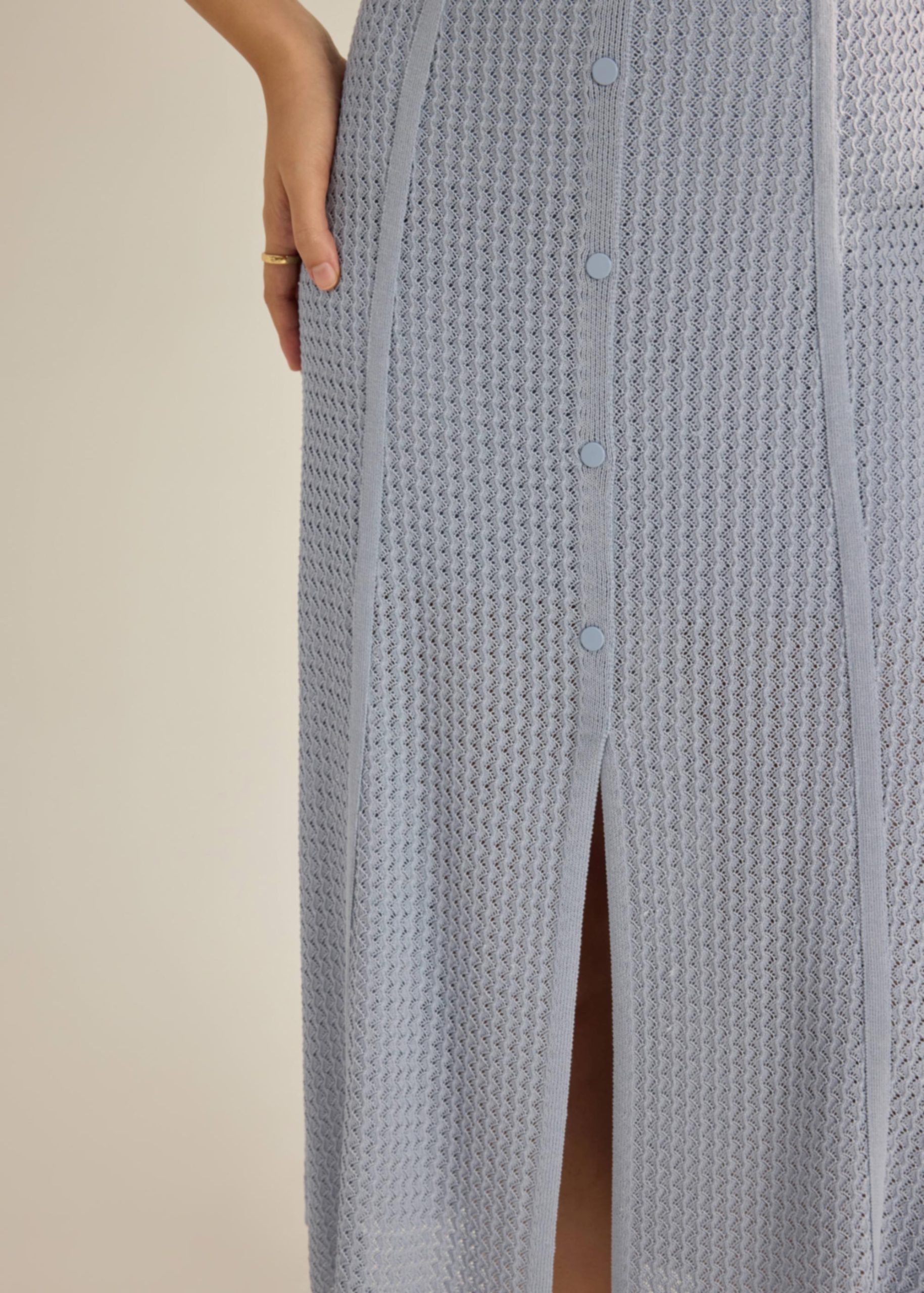 Nisa Waffle Knit A-Line Skirt - Image 10