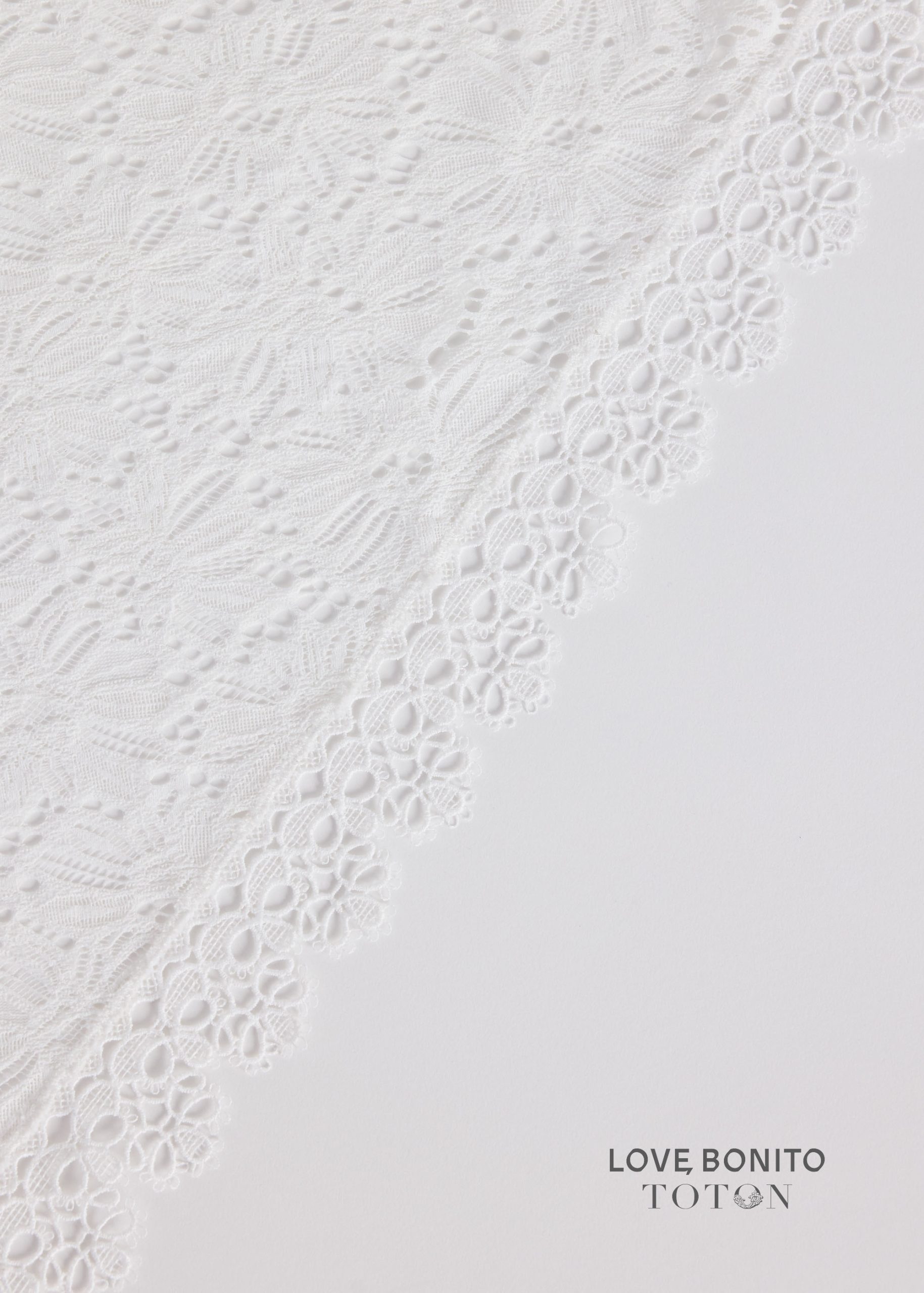 Love, Bonito x TOTON Lace Scarf With Brooch - Image 15