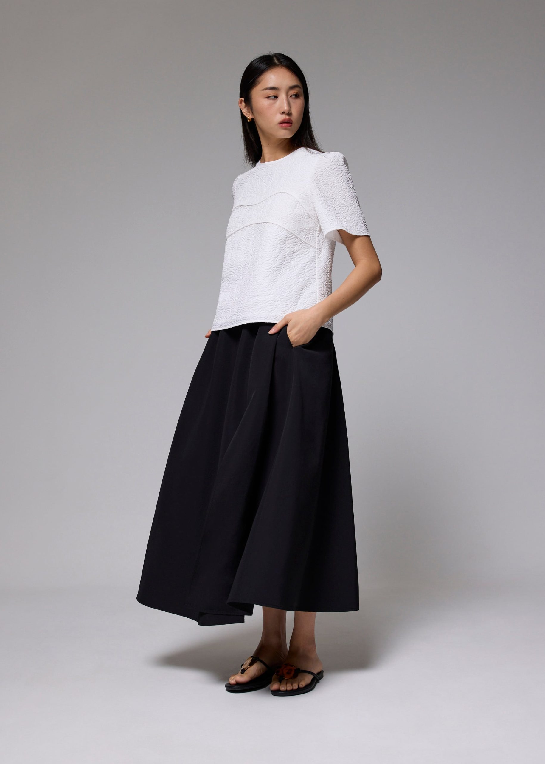 Embossed Jacquard Shell Top - Image 2