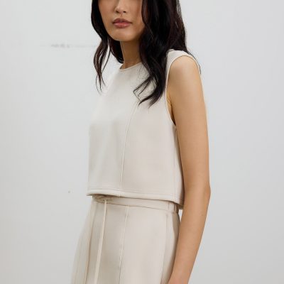 Relaxed Neoprene Crop Tee
