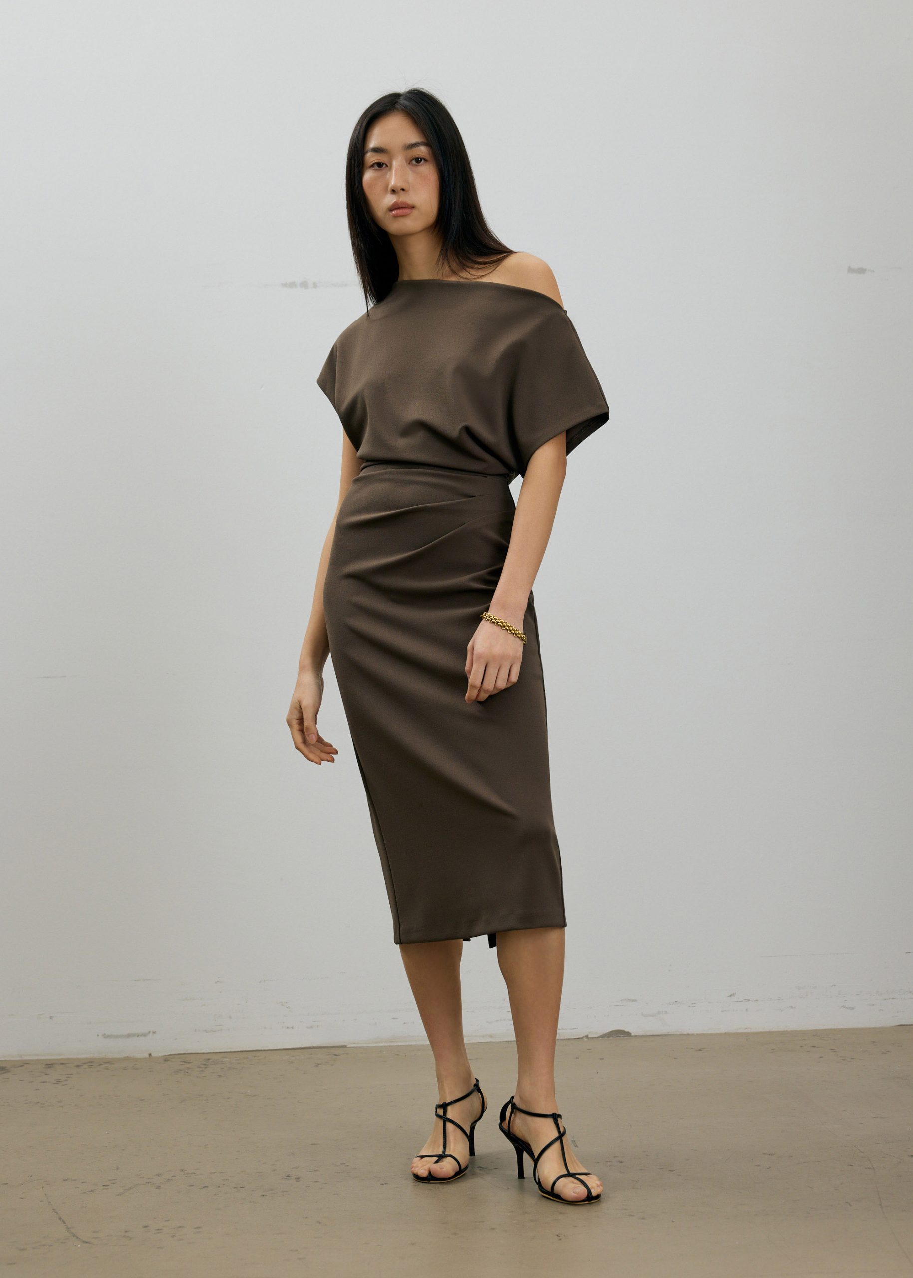 Amala Multi-way Drape Midi Dress - Image 15