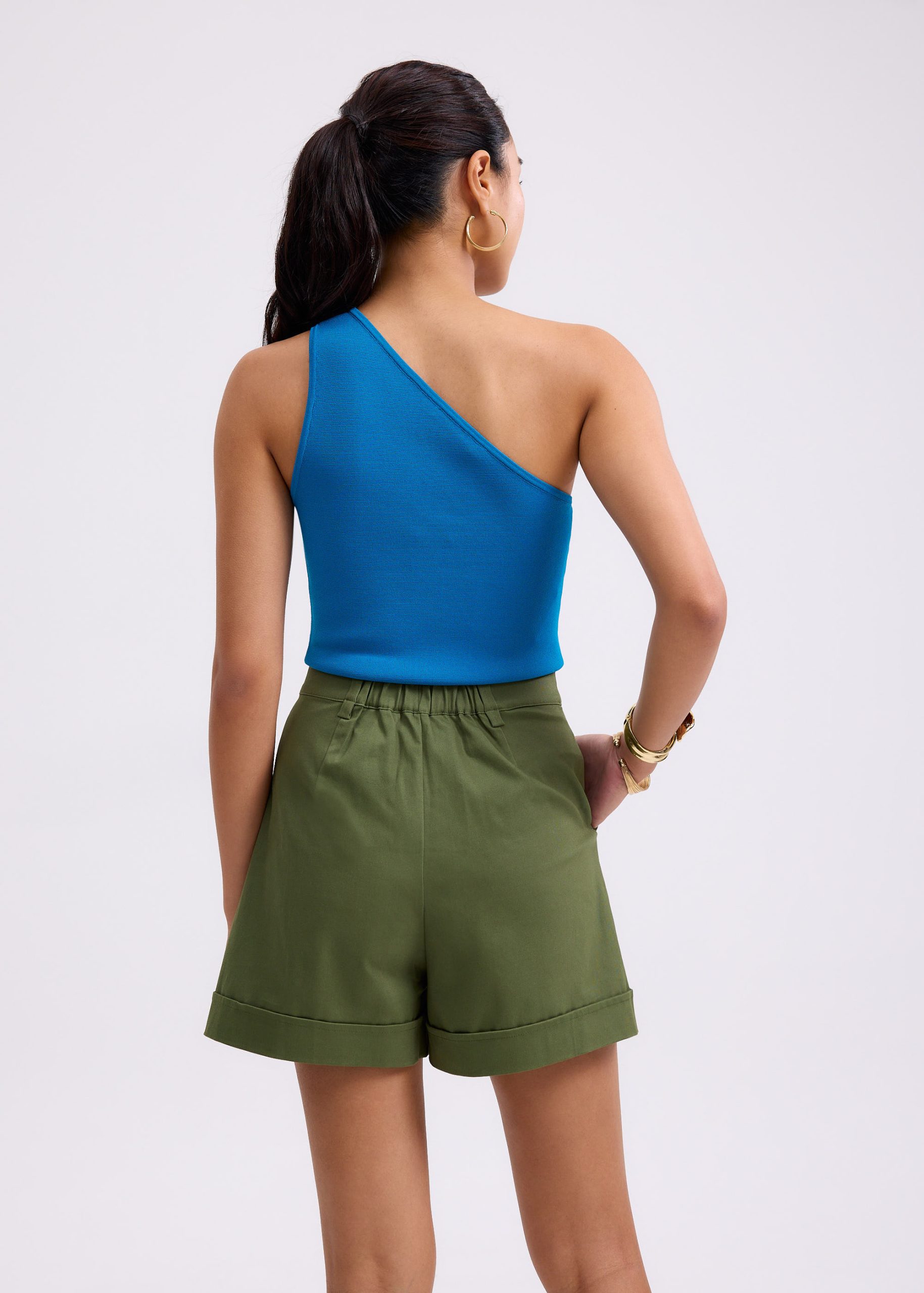 Alyssa Elastic Cotton A-line Shorts - Image 21