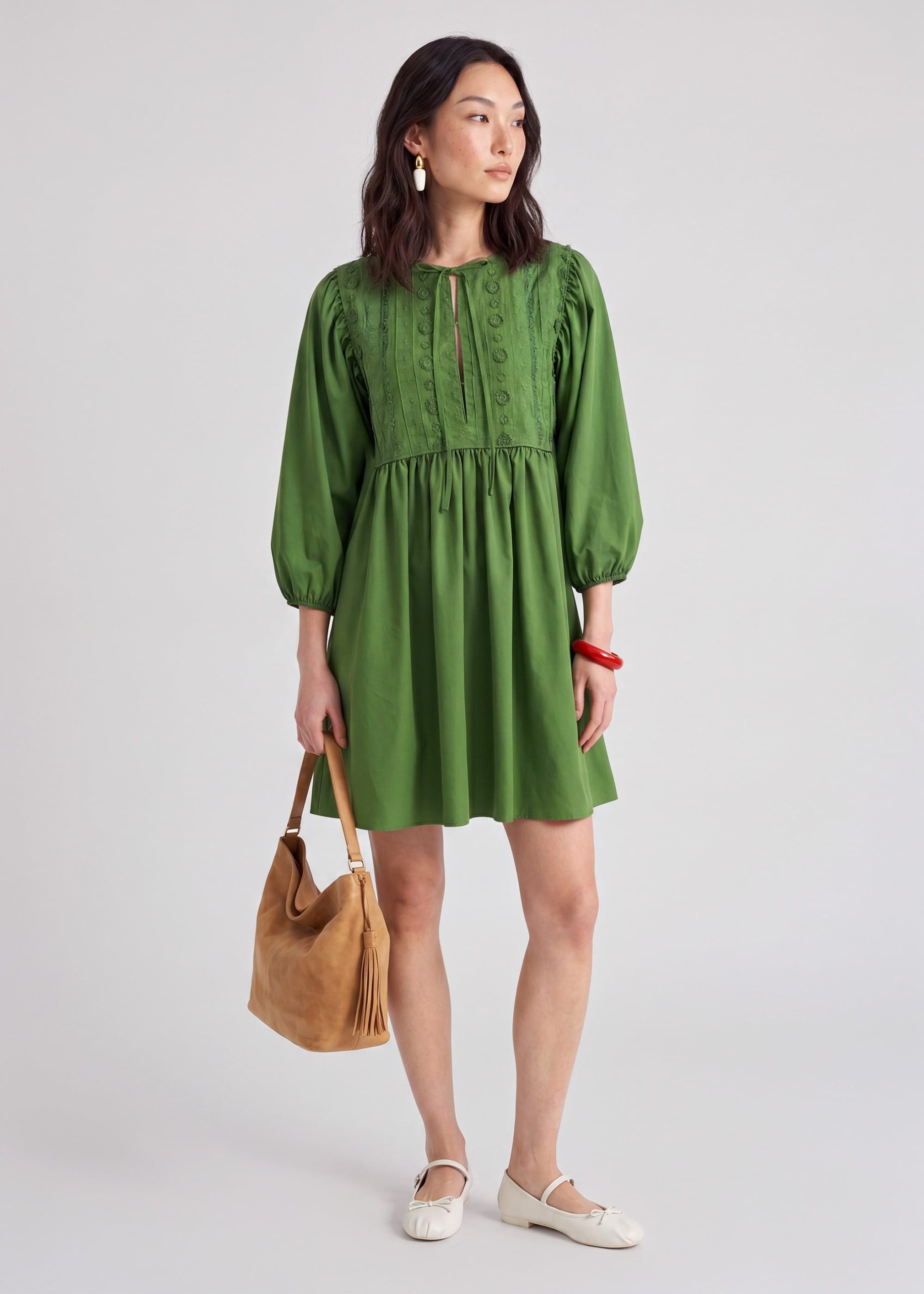 Poplin Babydoll Dress - Image 16