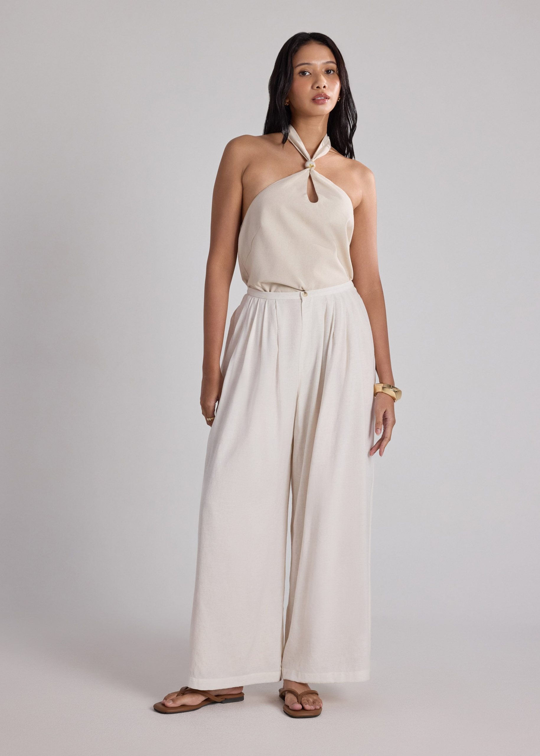 Pleated Wide Leg Pants - Image 7