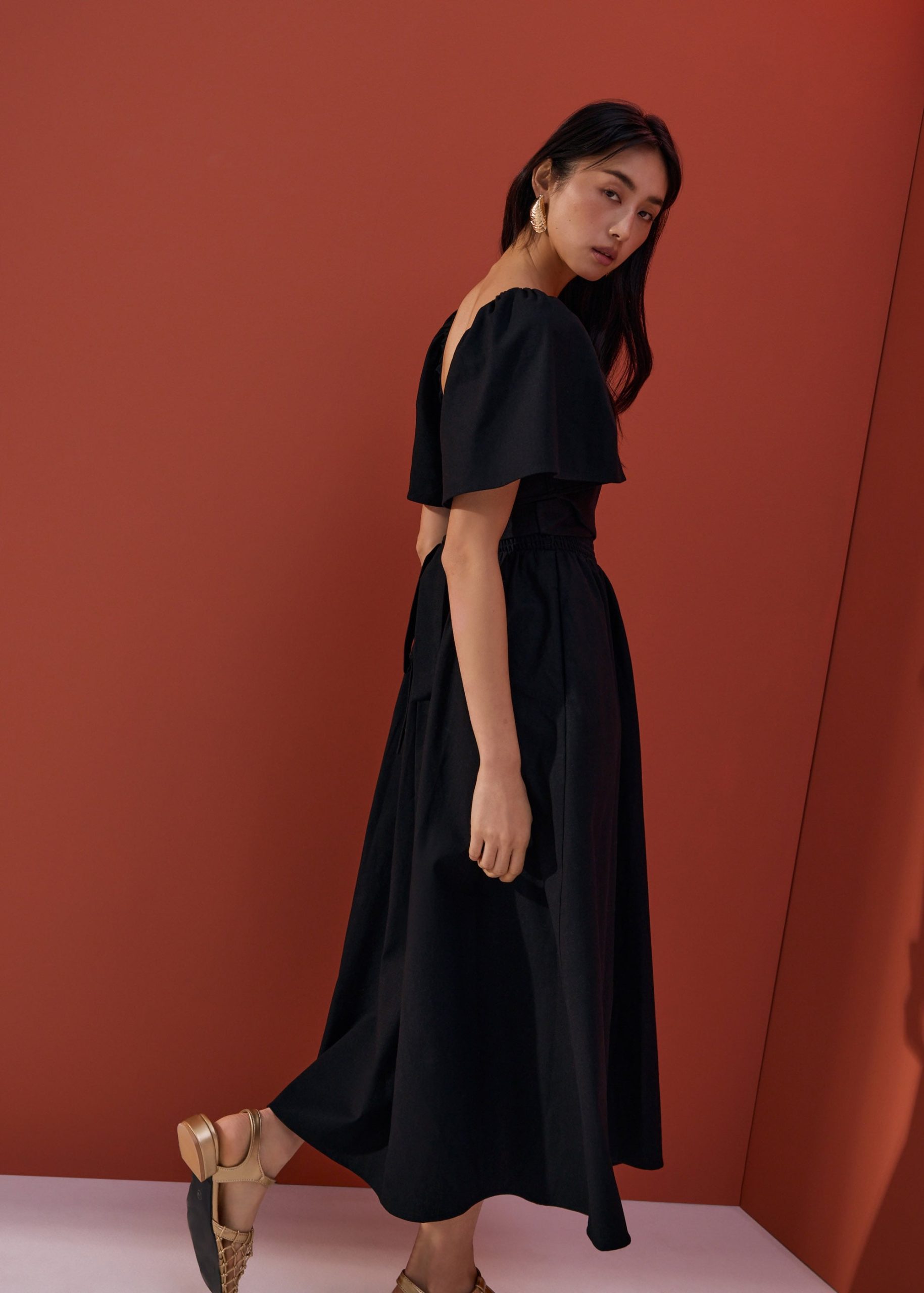 Reversible Bell Sleeve Fit & Flare Midaxi Dress - Image 6