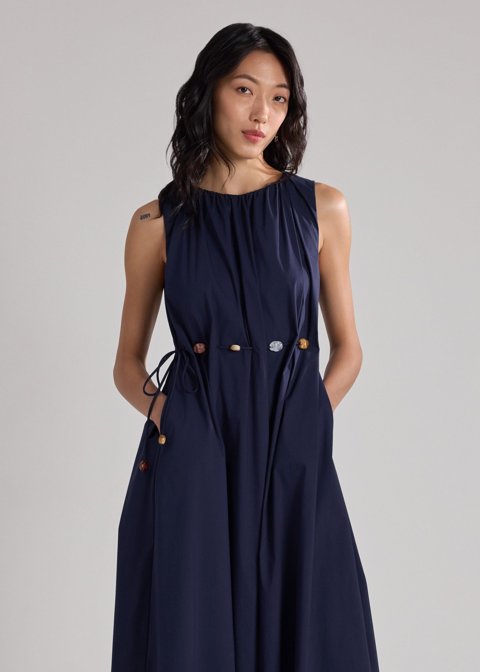 Coastal Beads Waist Tie Dress - Image 2