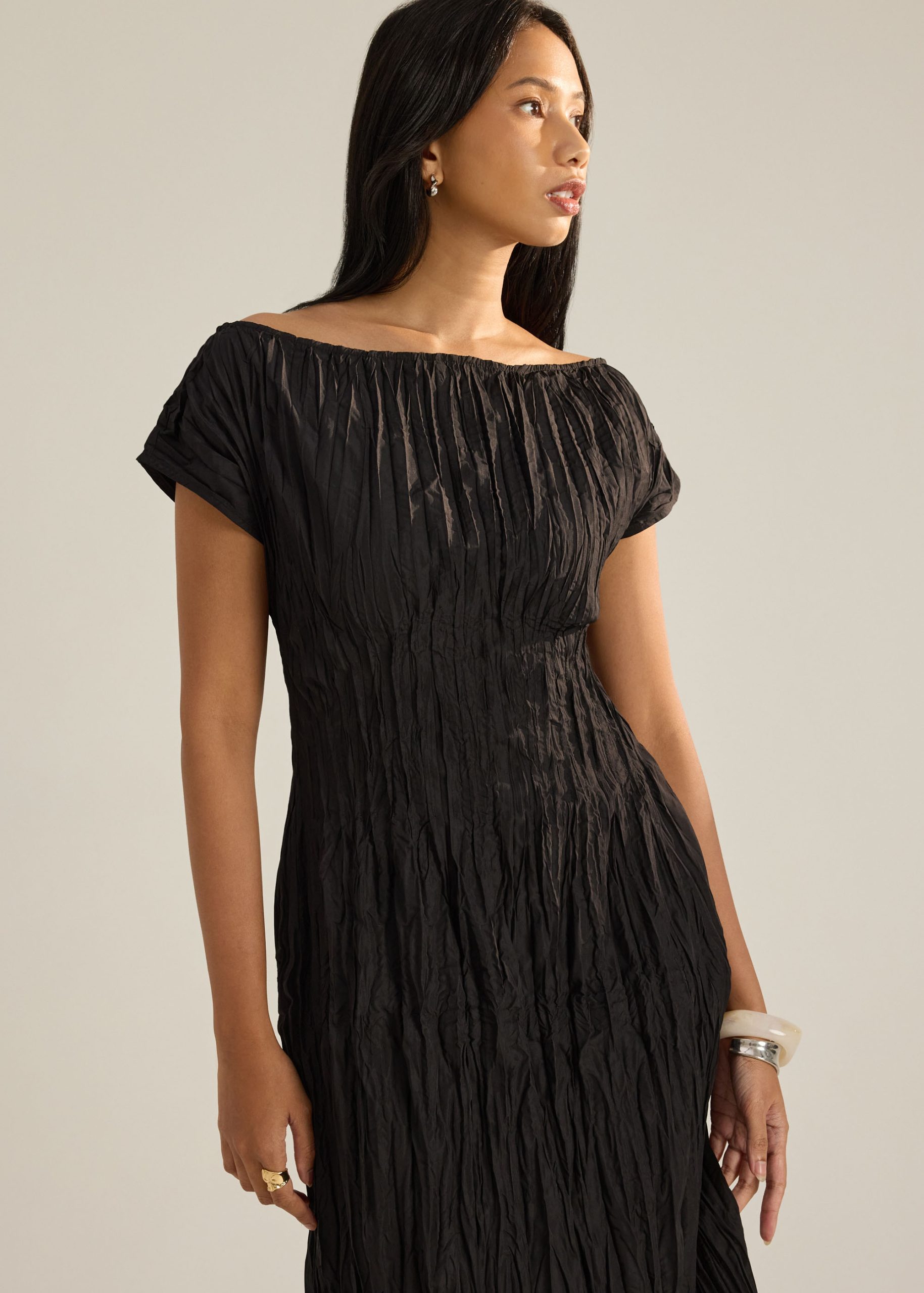 Cleo Multi-way Crinkled Pleats Dress - Image 3