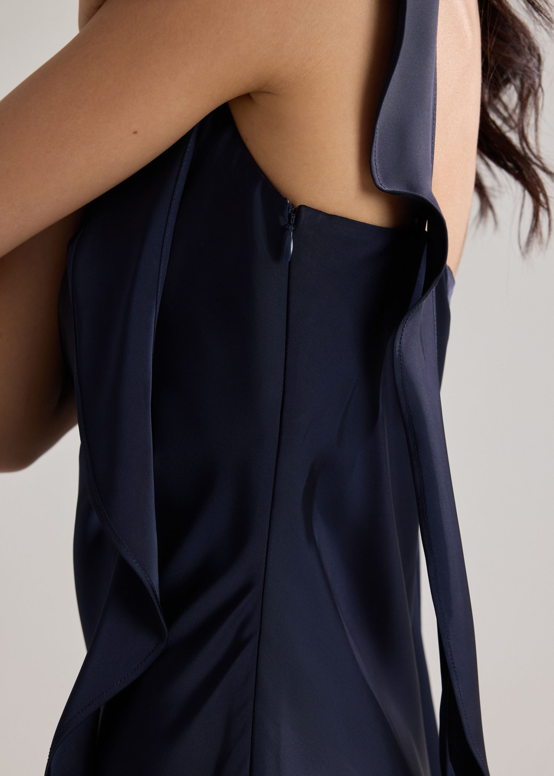BraFree by LB Multi-way Satin Dress With Removable Ruffle Straps - Image 18