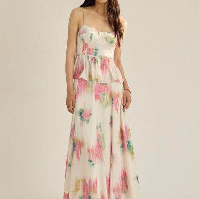 Peplum Camisole in Summer Haze