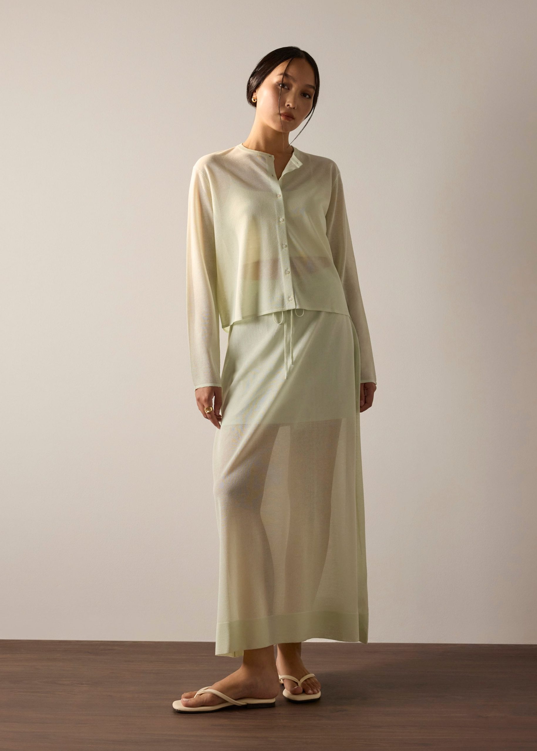 Rocio Sheer Knit Cardigan - Image 2