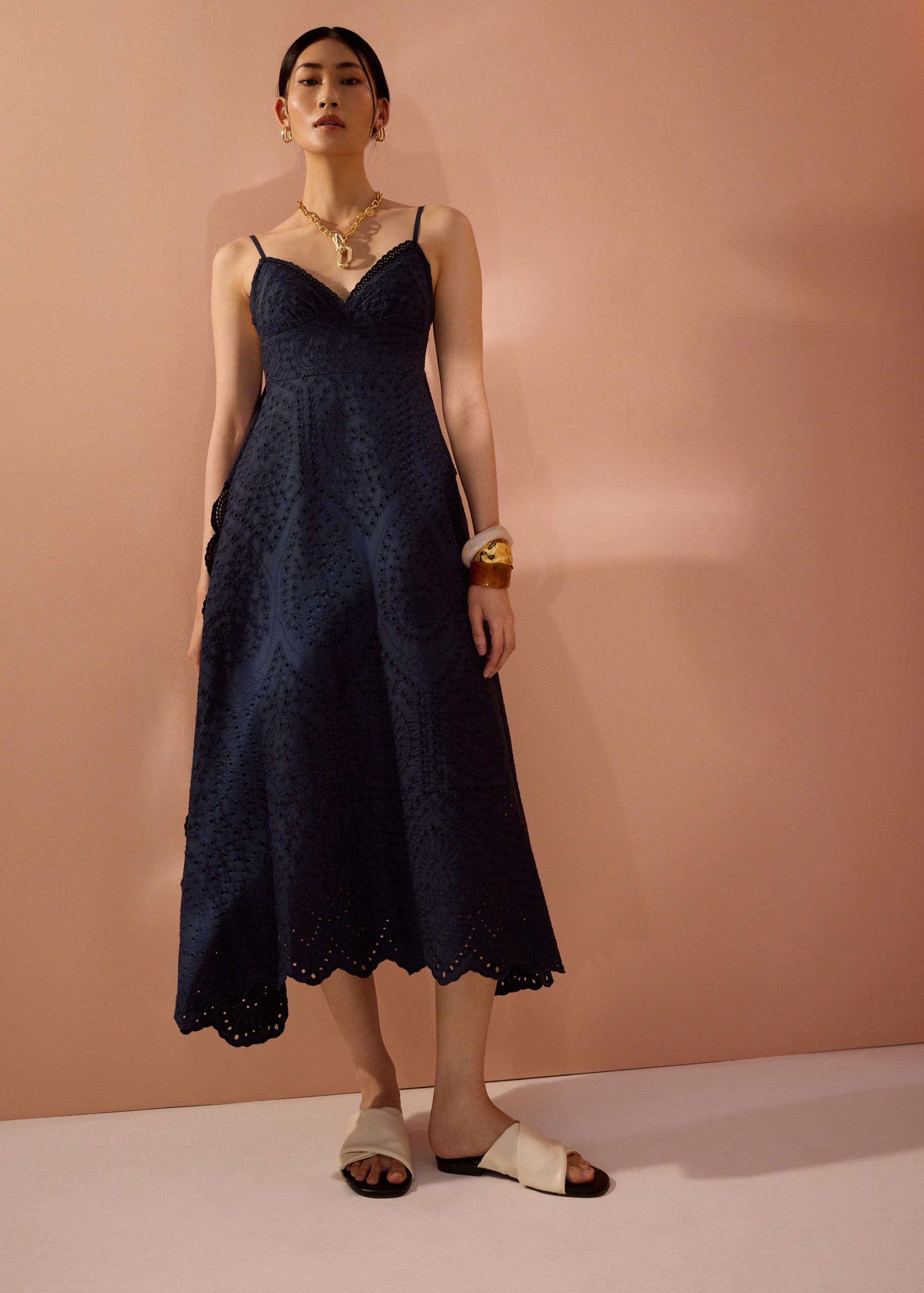 BraFree by LB Fit & Flare Dress in Soft Breeze Broderie - Image 13