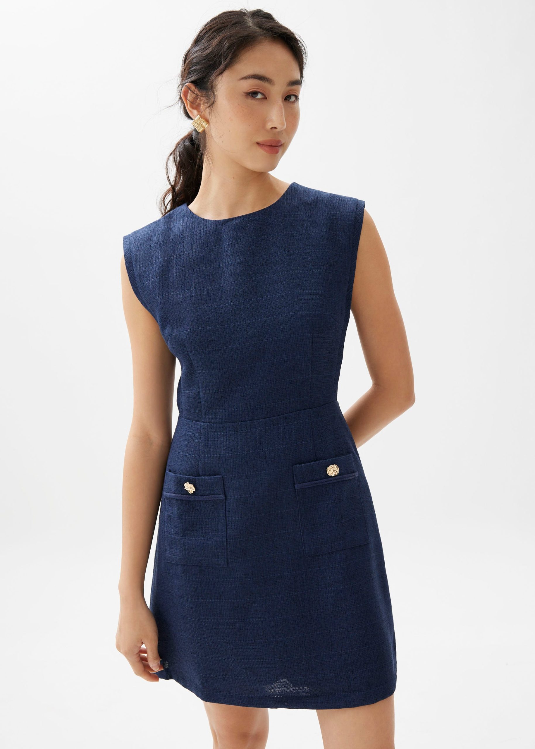 Aria Tweed A-line Mini Dress - Image 14