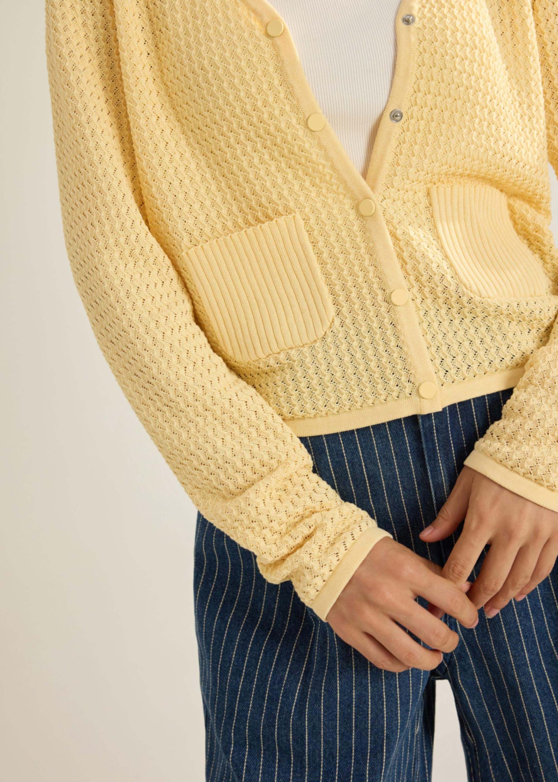 Trina Waffle Knit Boxy Cardigan - Image 16