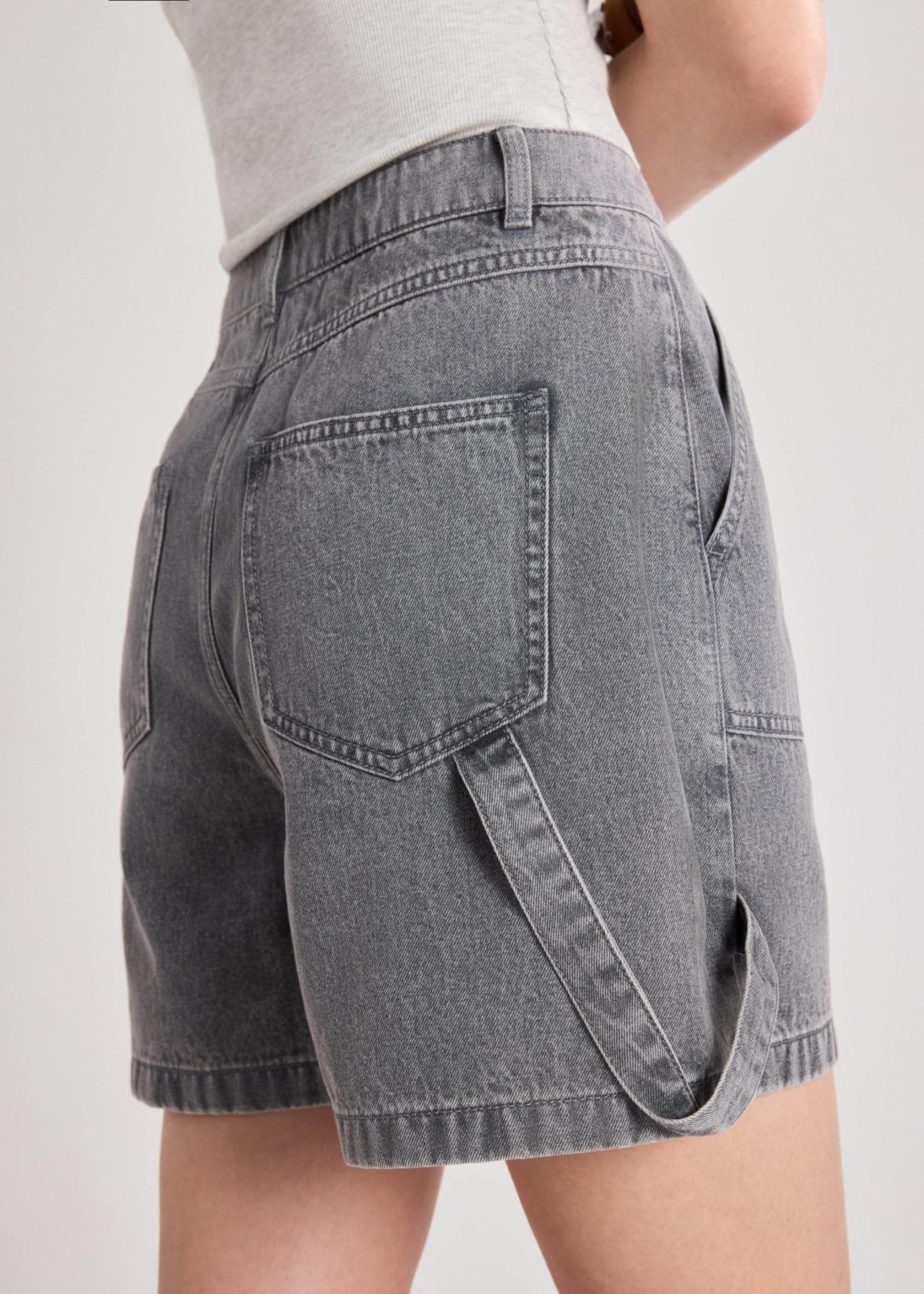Denim Utility Shorts - Image 12