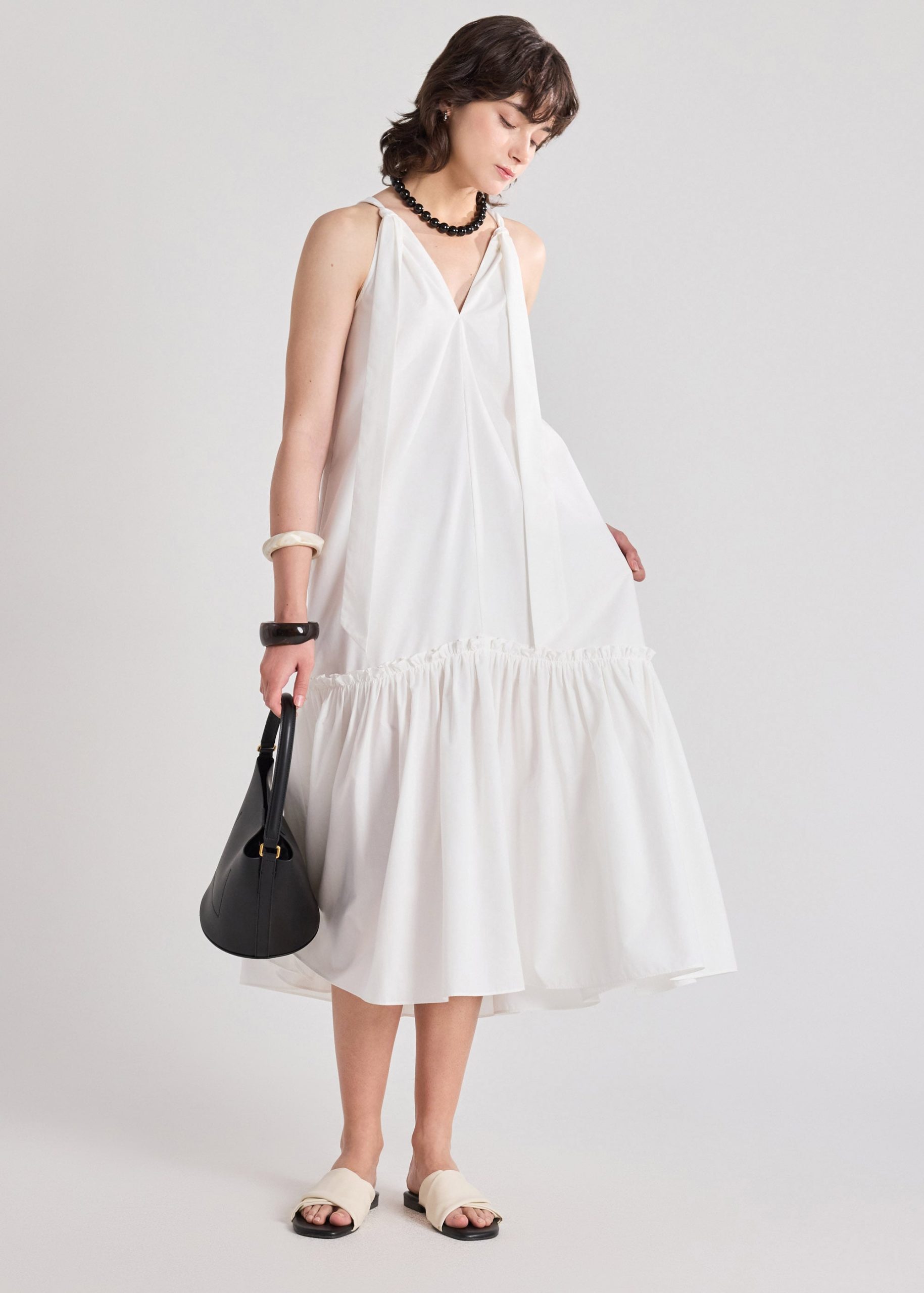 V-neck Trapeze Dress - Image 2