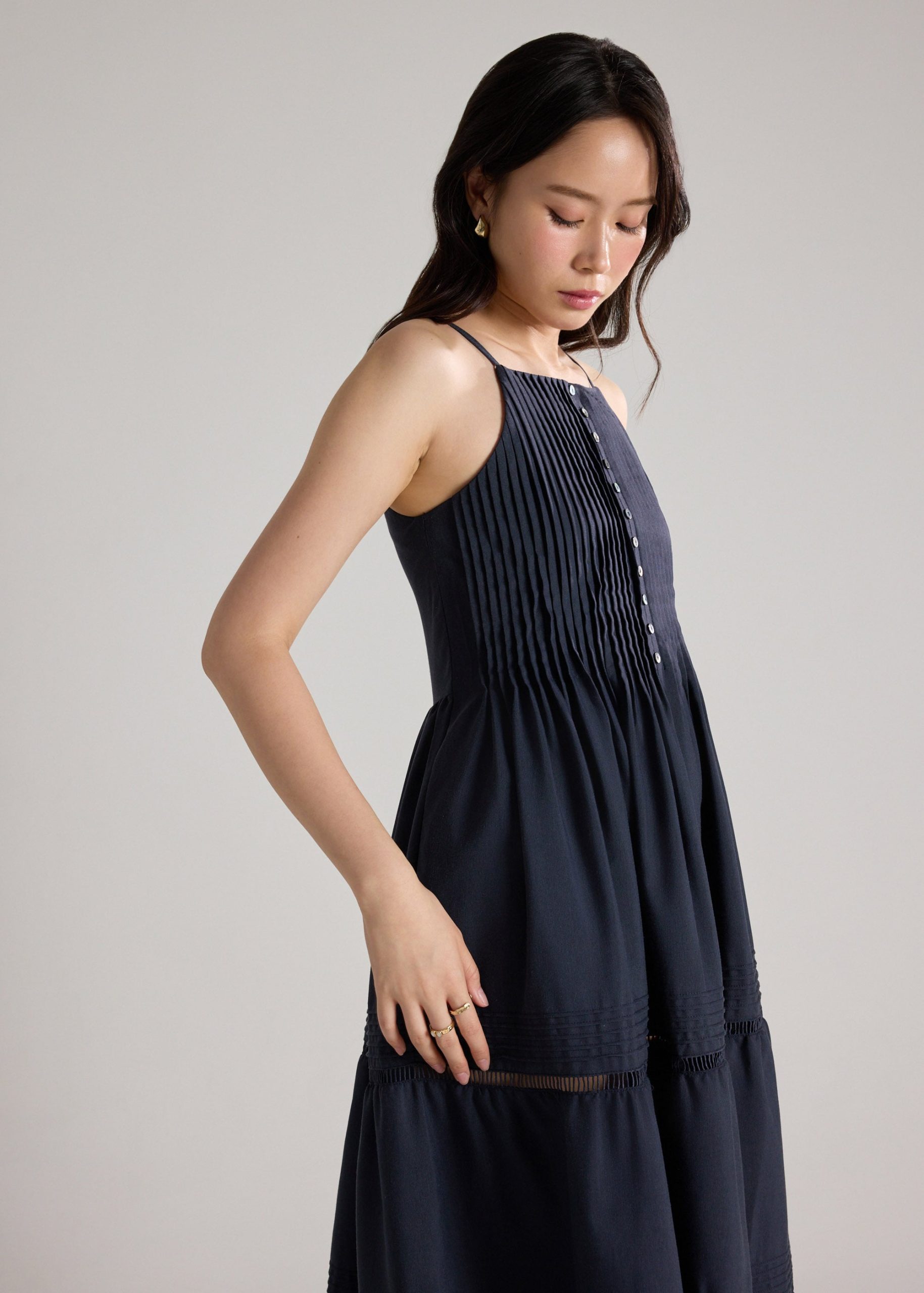 Pintuck Trapeze Dress - Image 9