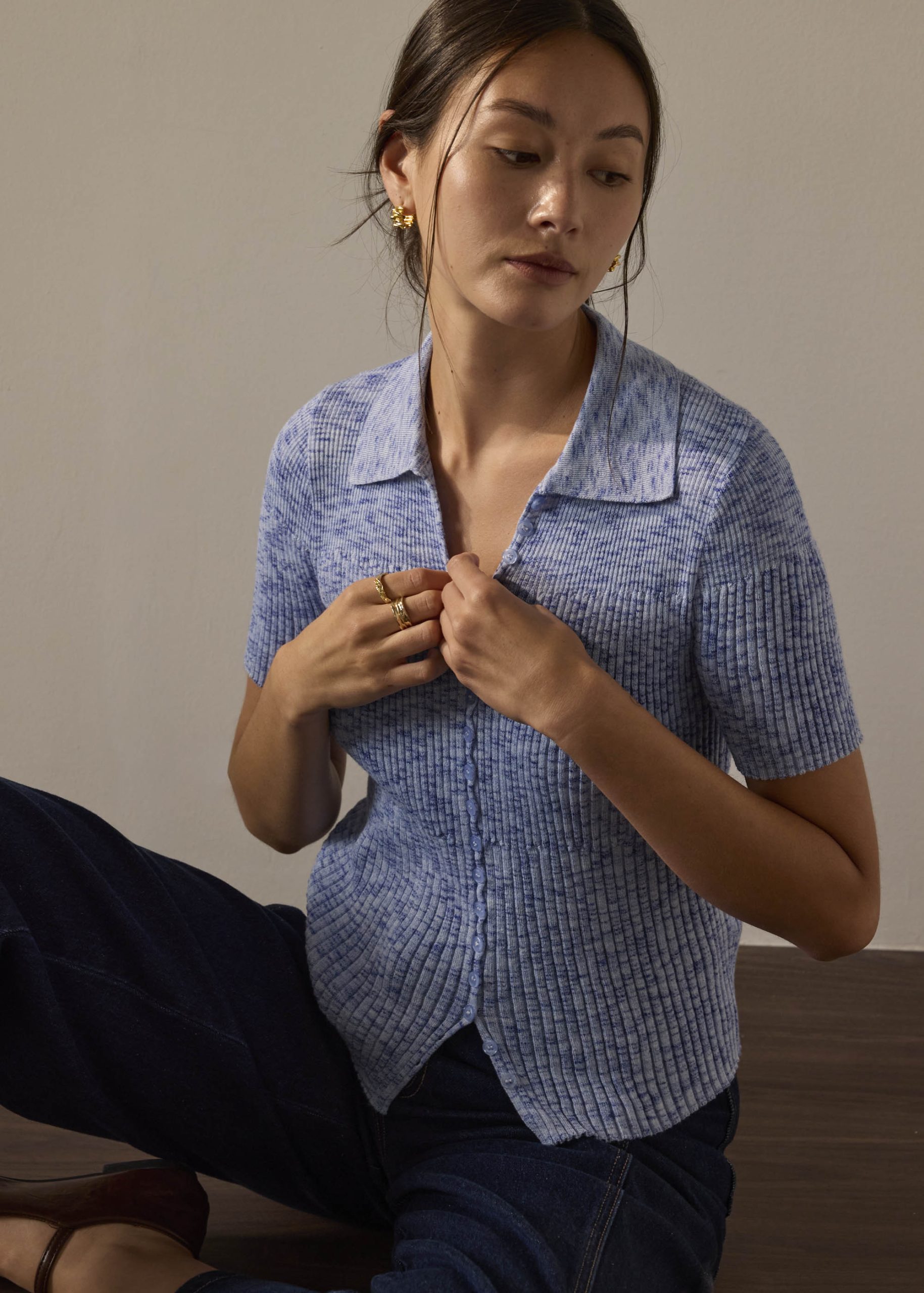 Duo Tone Knit Fitted Top - Image 10