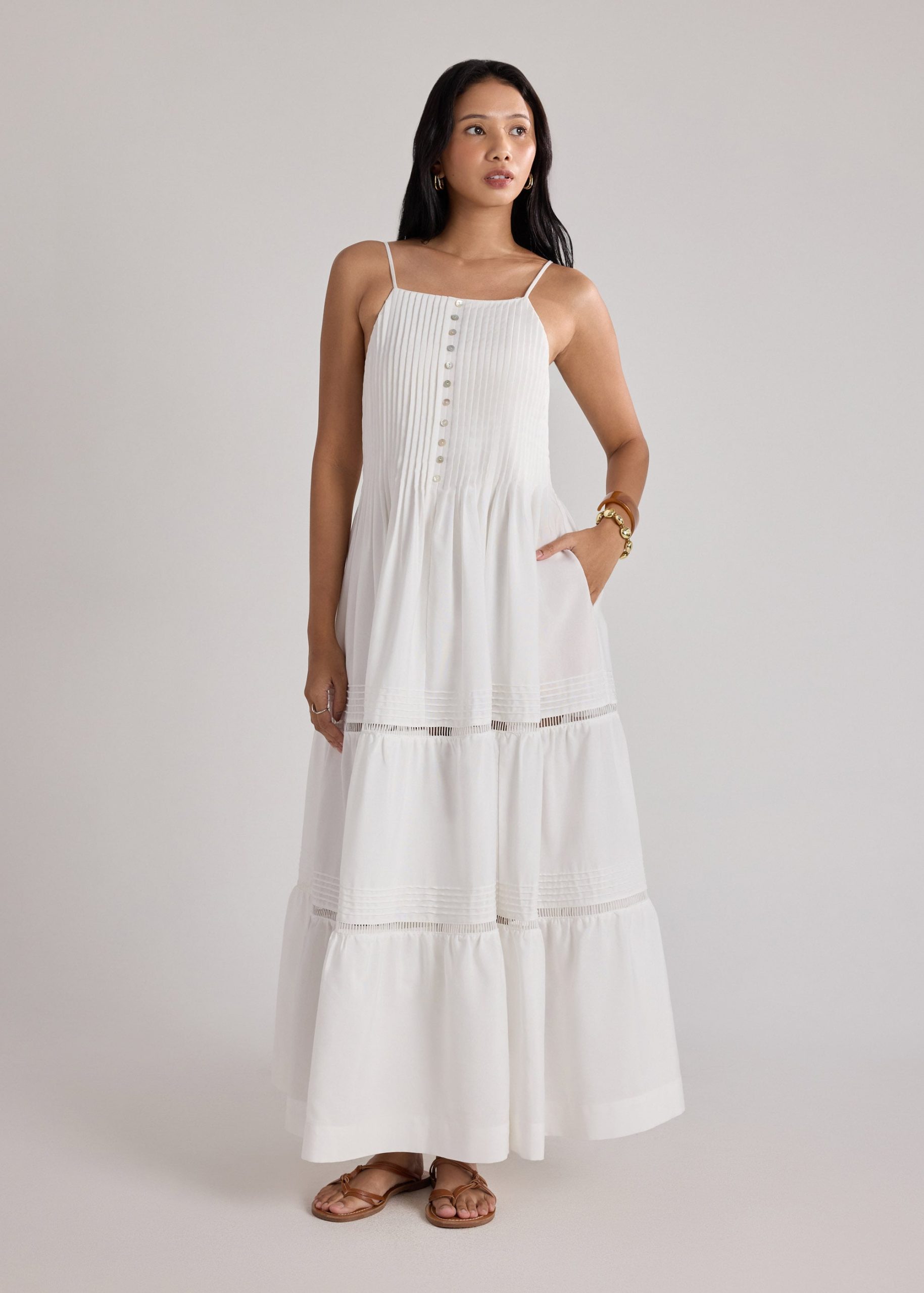 Pintuck Trapeze Dress - Image 2
