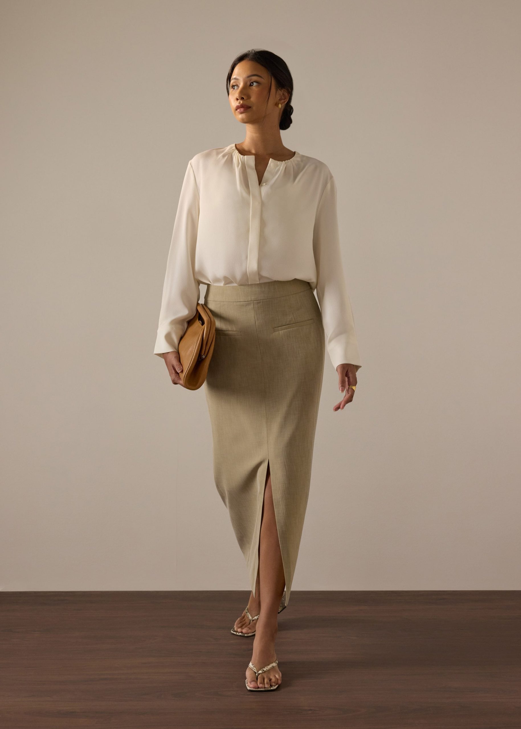 Kriti RuchedReady® Crepe Satin Blouse - Image 7