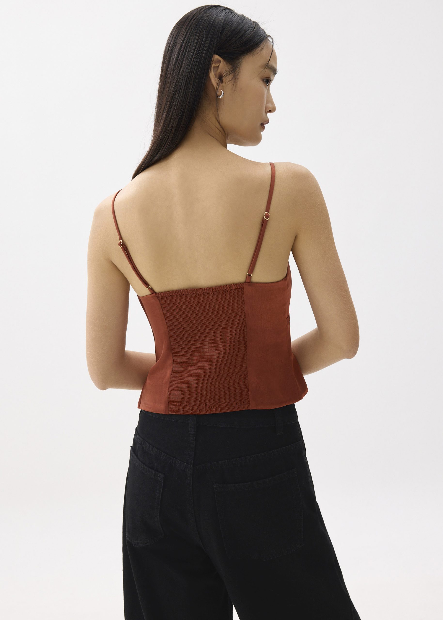 BraFree by LB Satin V-neck Camisole Top - Image 16