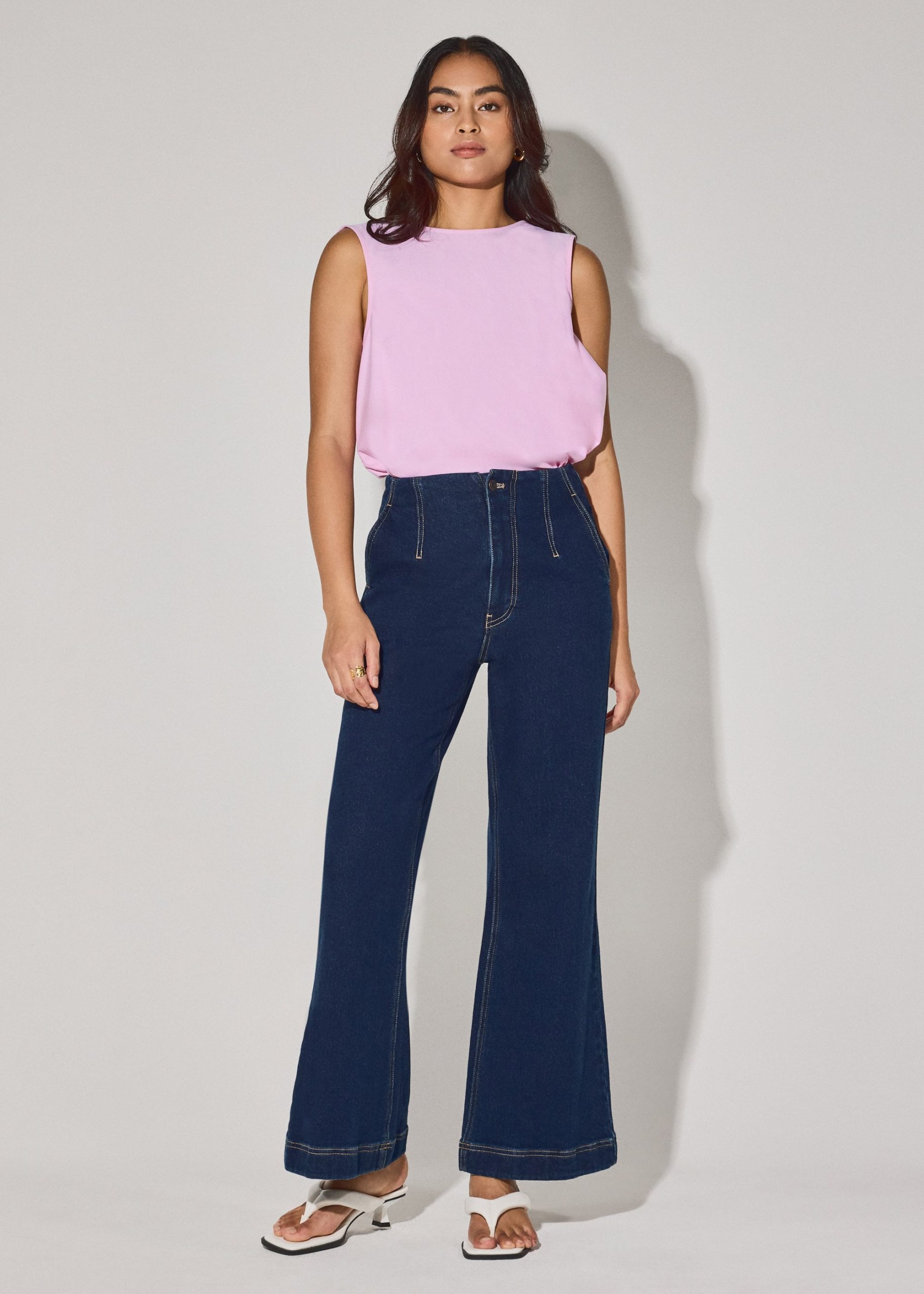 Leggy??Tricia Denim High Waist Kick Flare Jeans - Image 5