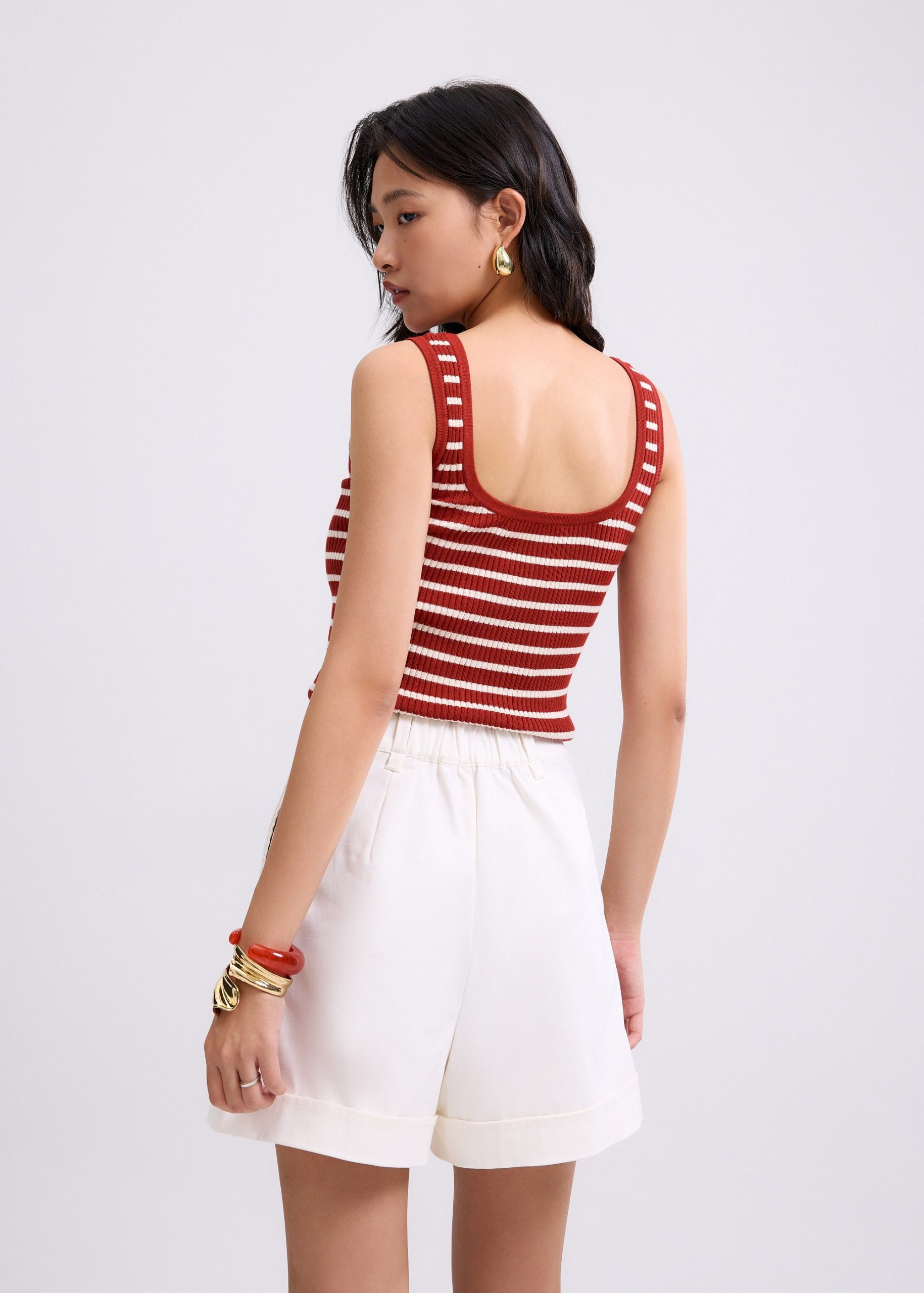 Alyssa Elastic Cotton A-line Shorts - Image 10