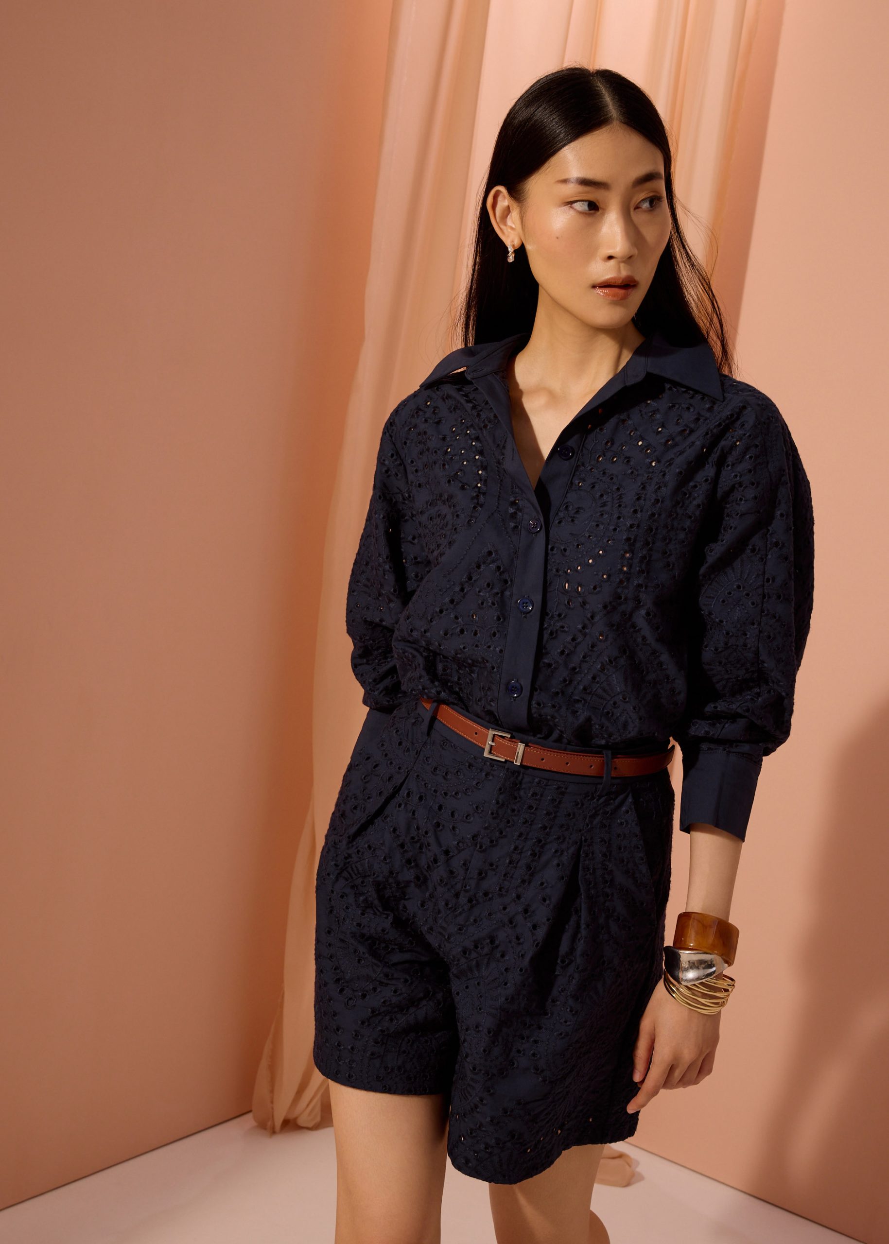 Tailored Bermuda Shorts in Soft Breeze Broderie - Image 13