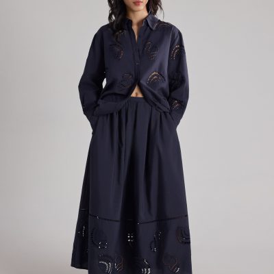 RuchedReady® Shirt in Tidal Escape Broderie