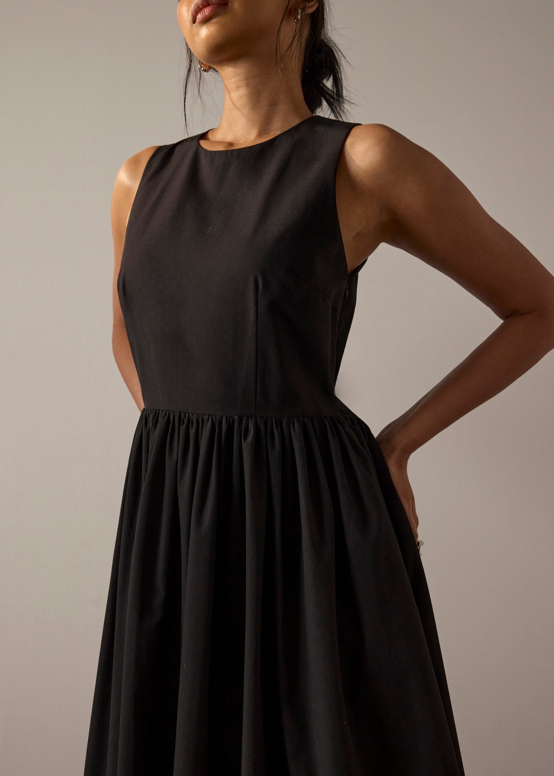 Cotton Open Back Tie Dress - Image 6