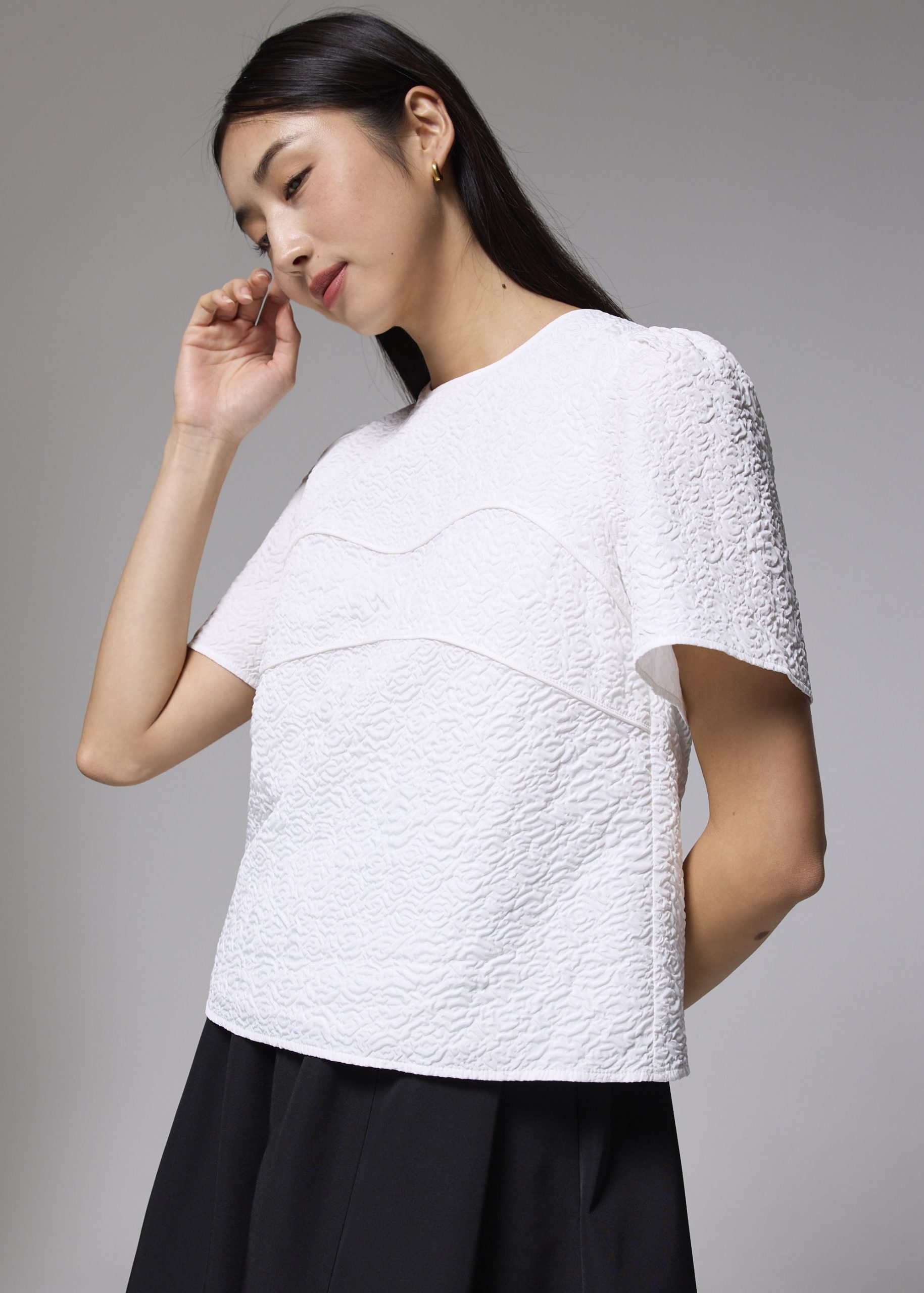 Embossed Jacquard Shell Top - Image 3