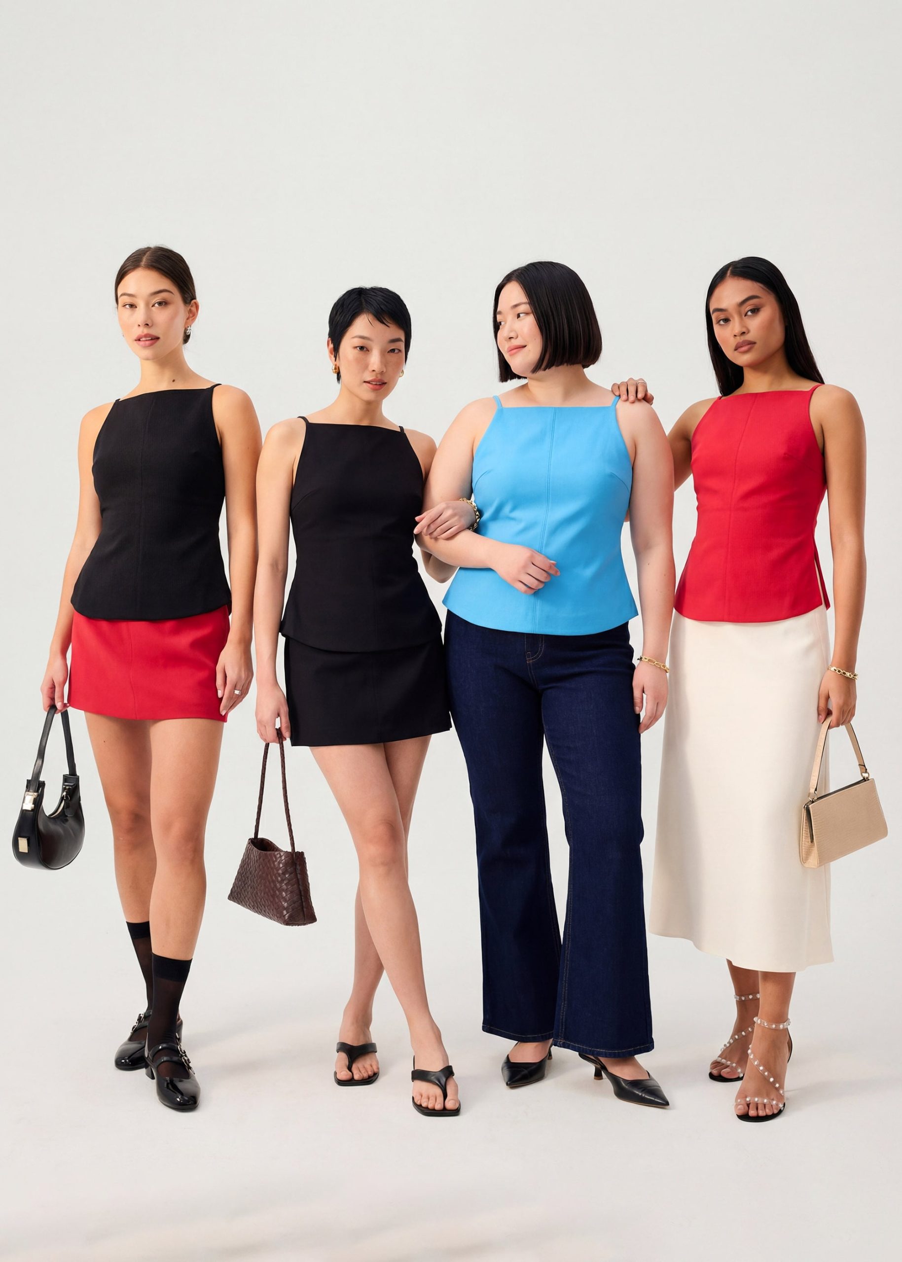 Straight Neck Fitted Camisole Top - Image 10