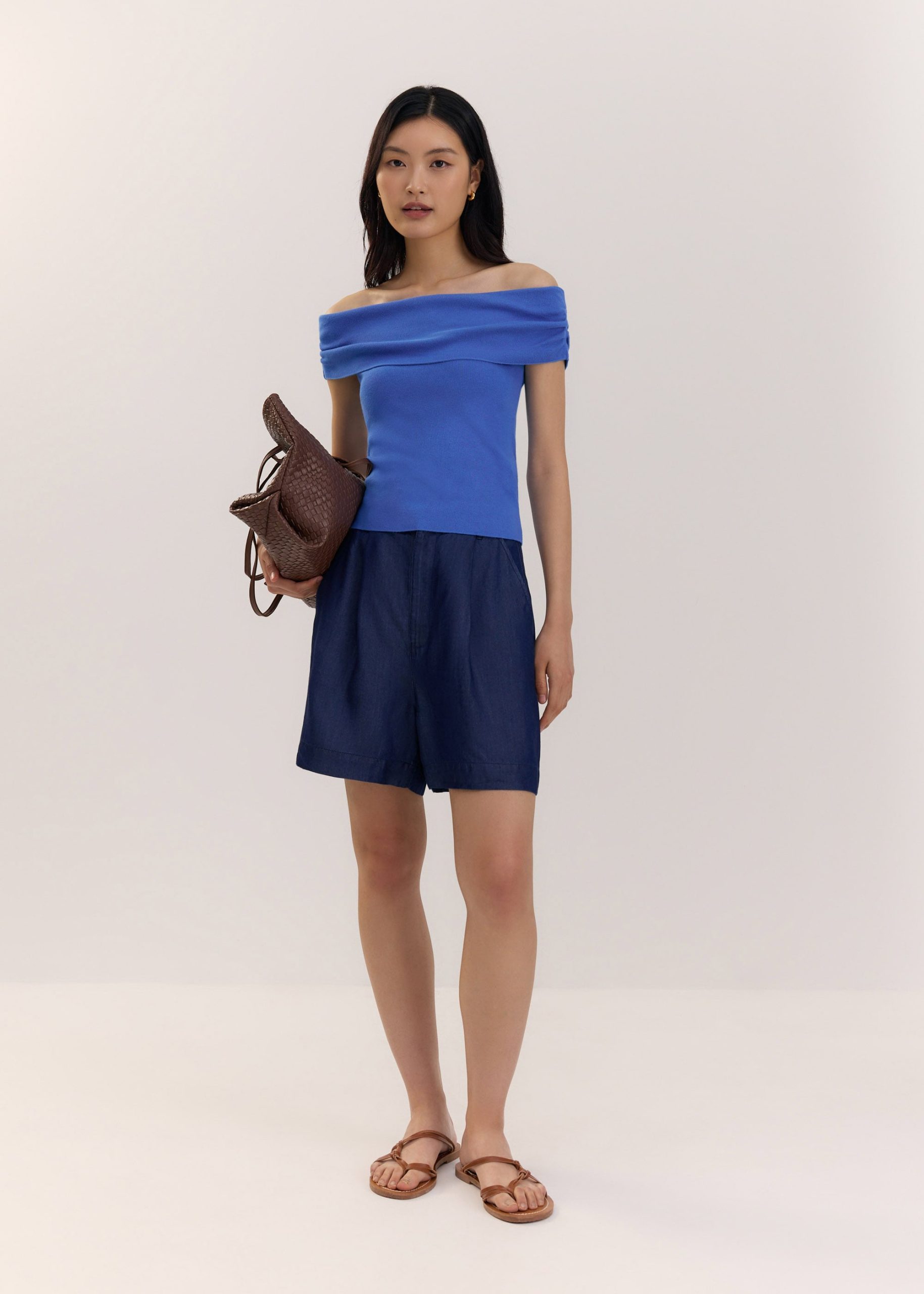 Knit Fitted Off Shoulder Top - Image 16
