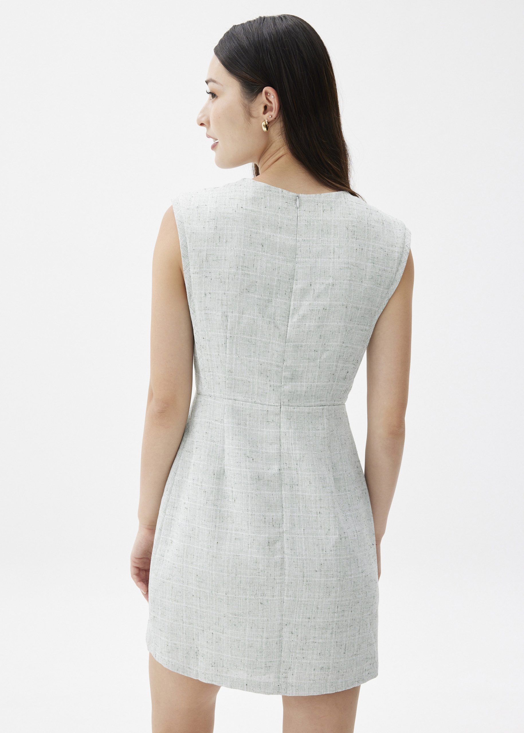 Aria Tweed A-line Mini Dress - Image 24