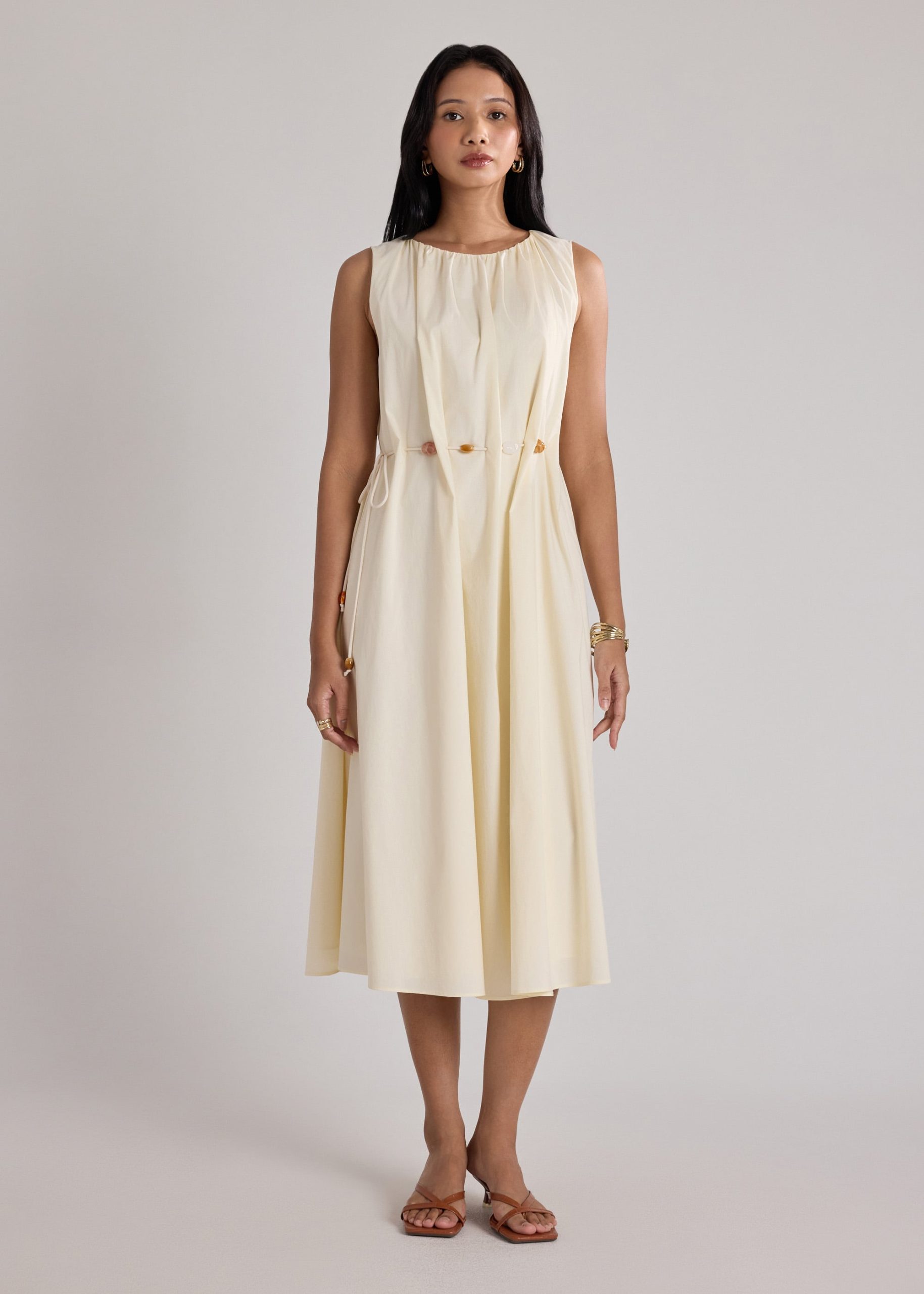 Coastal Beads Waist Tie Dress
