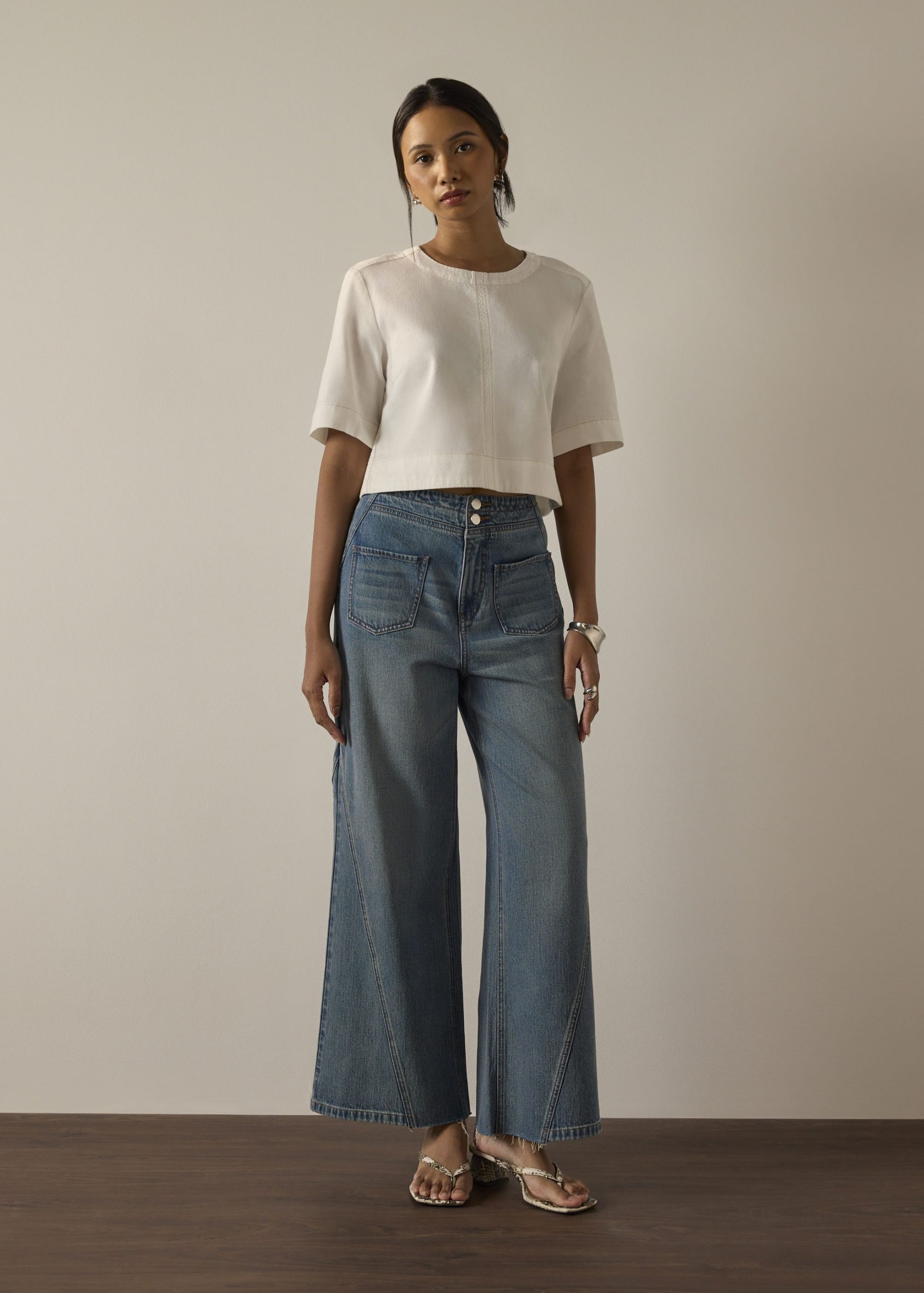 Denim Boxy Shell Top - Image 2