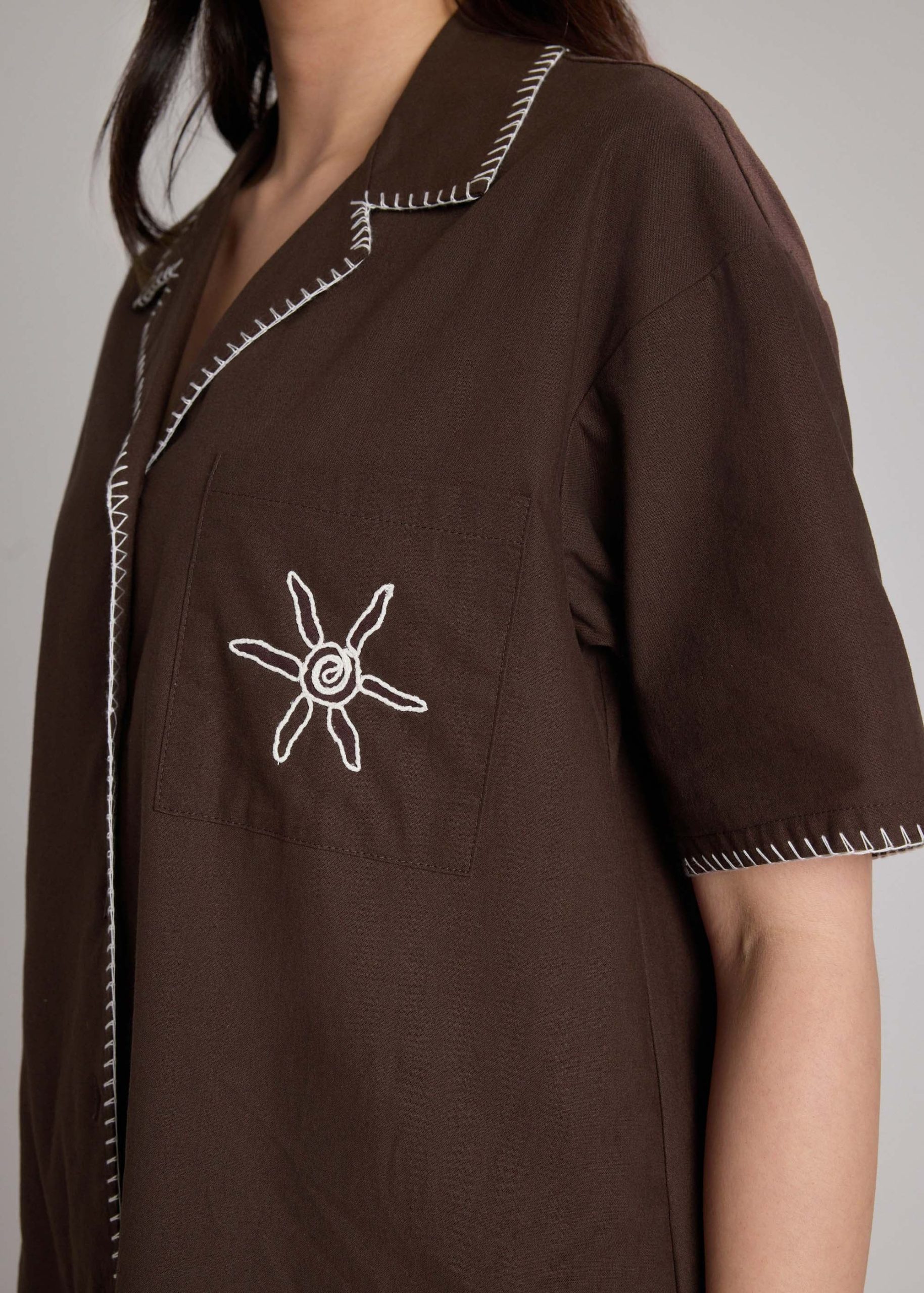 Cotton Shirt in Coastal Charm Embroidery - Image 13