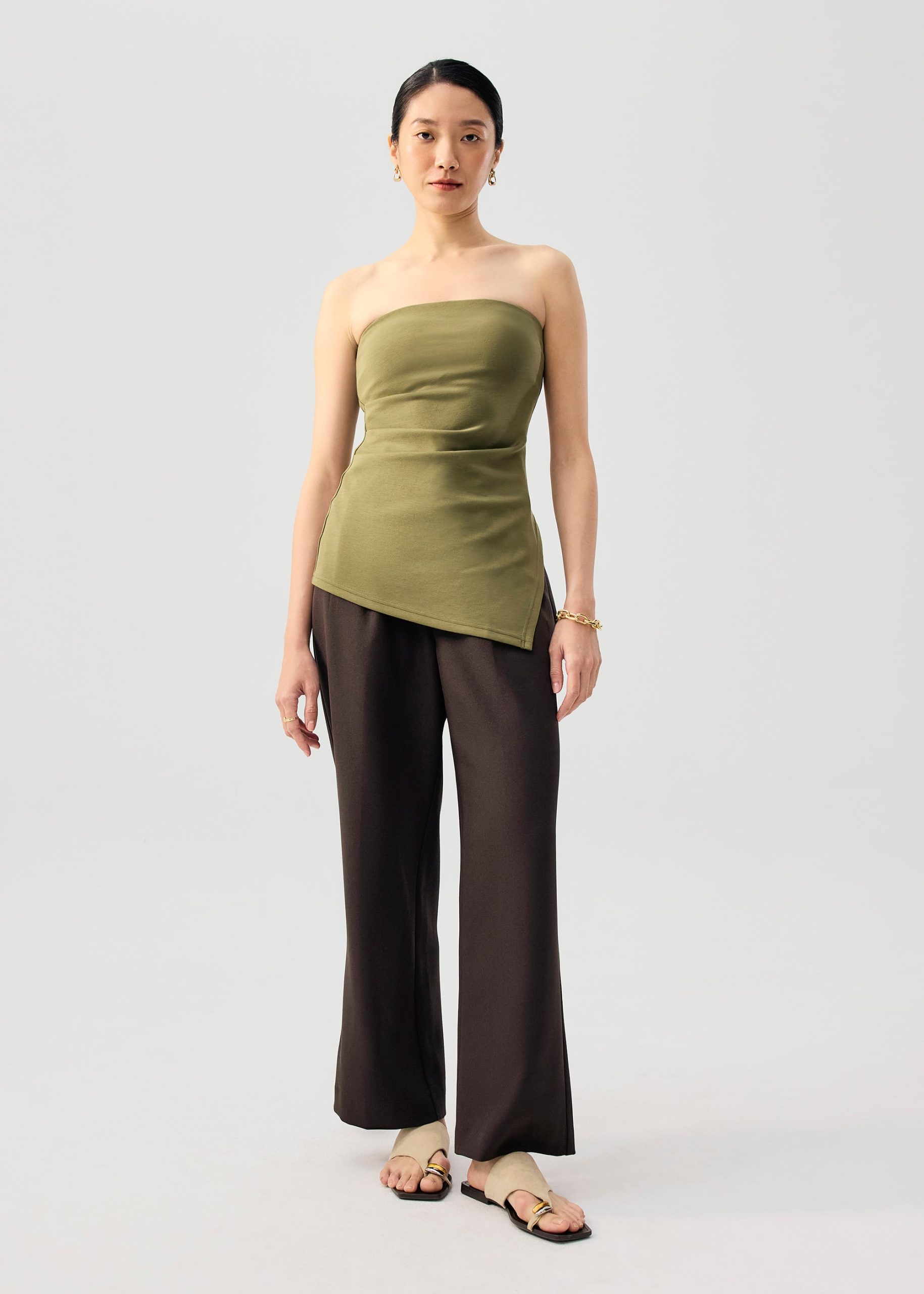 BraFree by LB Tencel Asymmetric Hem Tube Top - Image 13