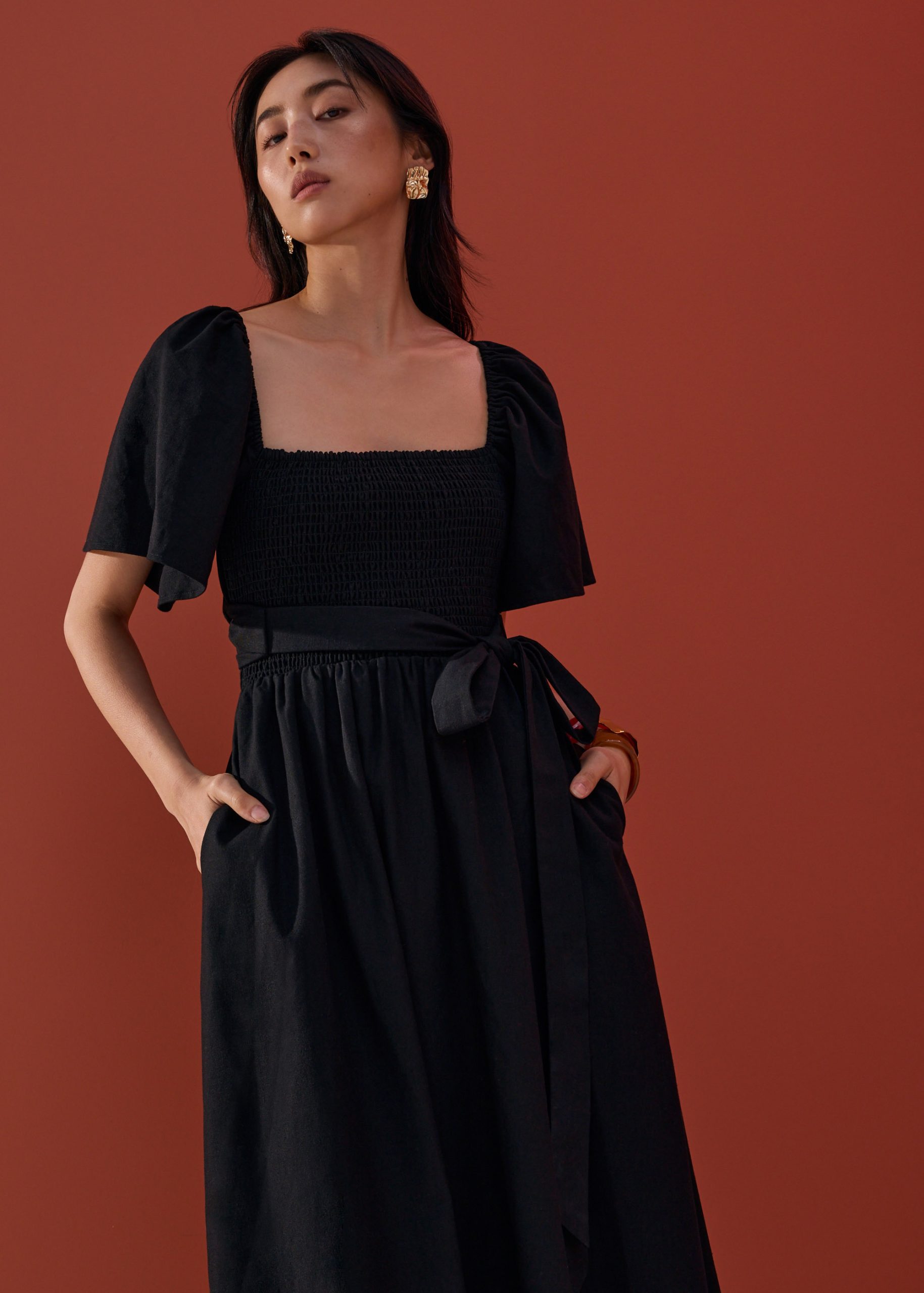 Reversible Bell Sleeve Fit & Flare Midaxi Dress - Image 2