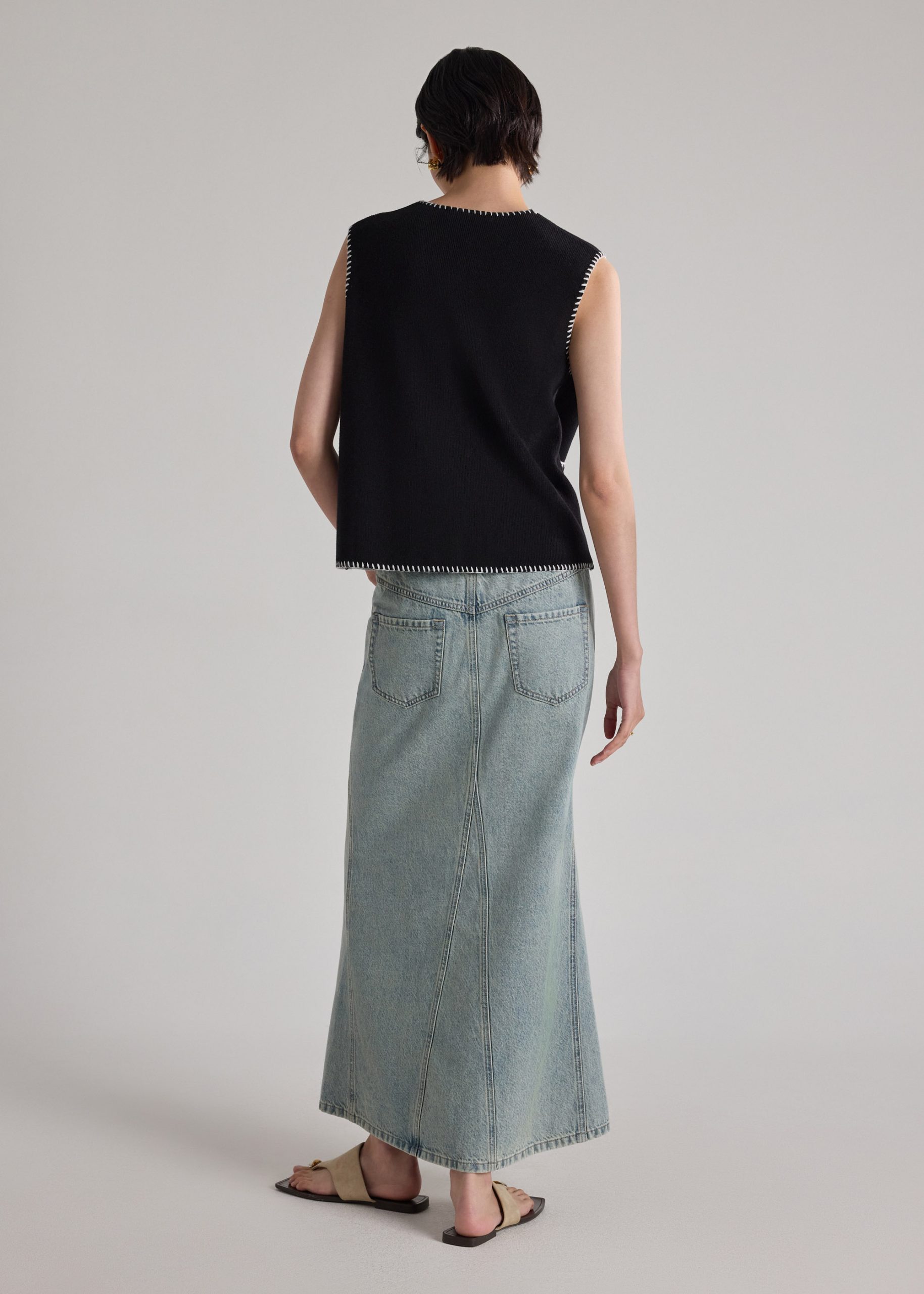 Blanket Stitch Knit Vest - Image 4